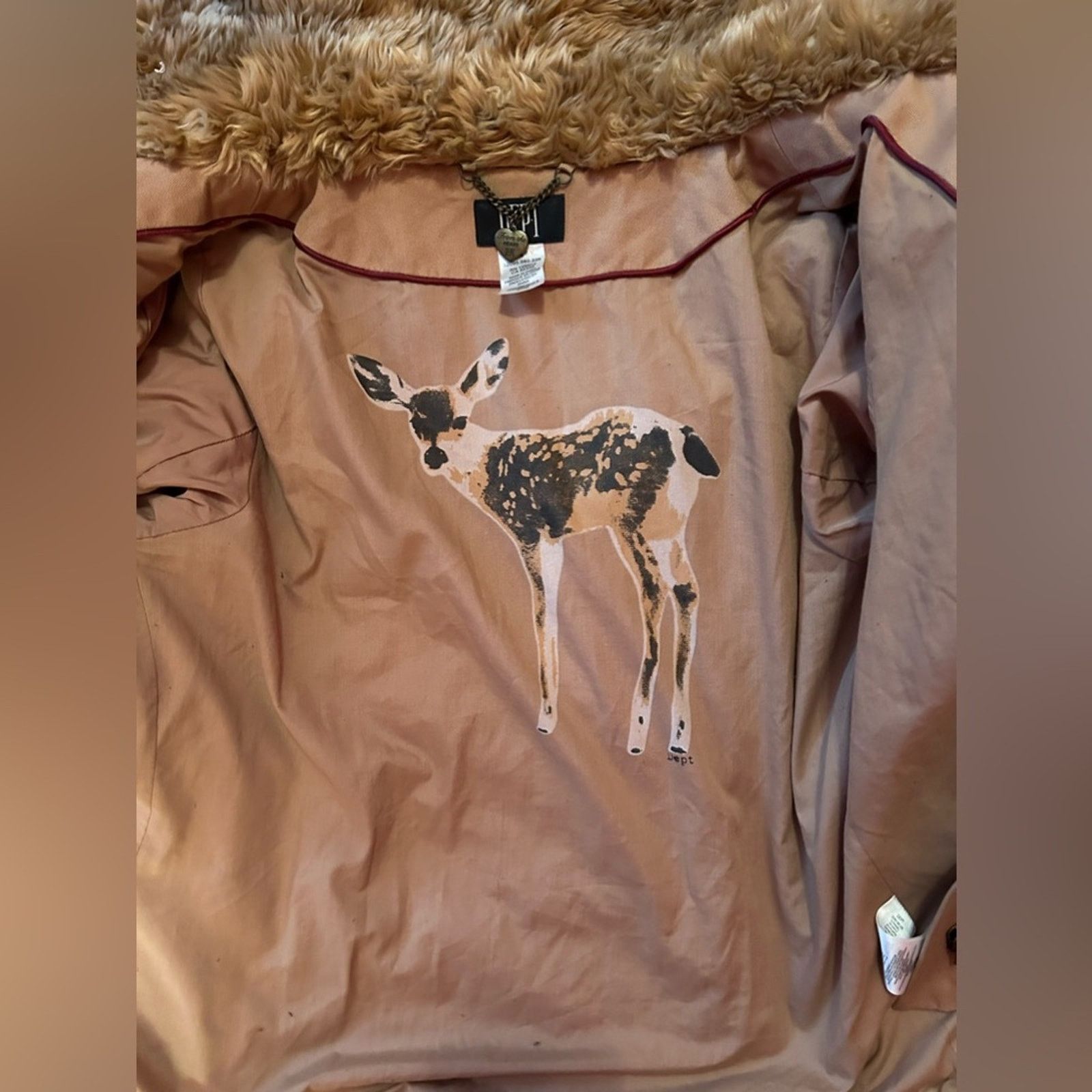 Other D.E.P.T. Faux fur short tan coat Size L / US 10 / IT 46 - 1 Thumbnail