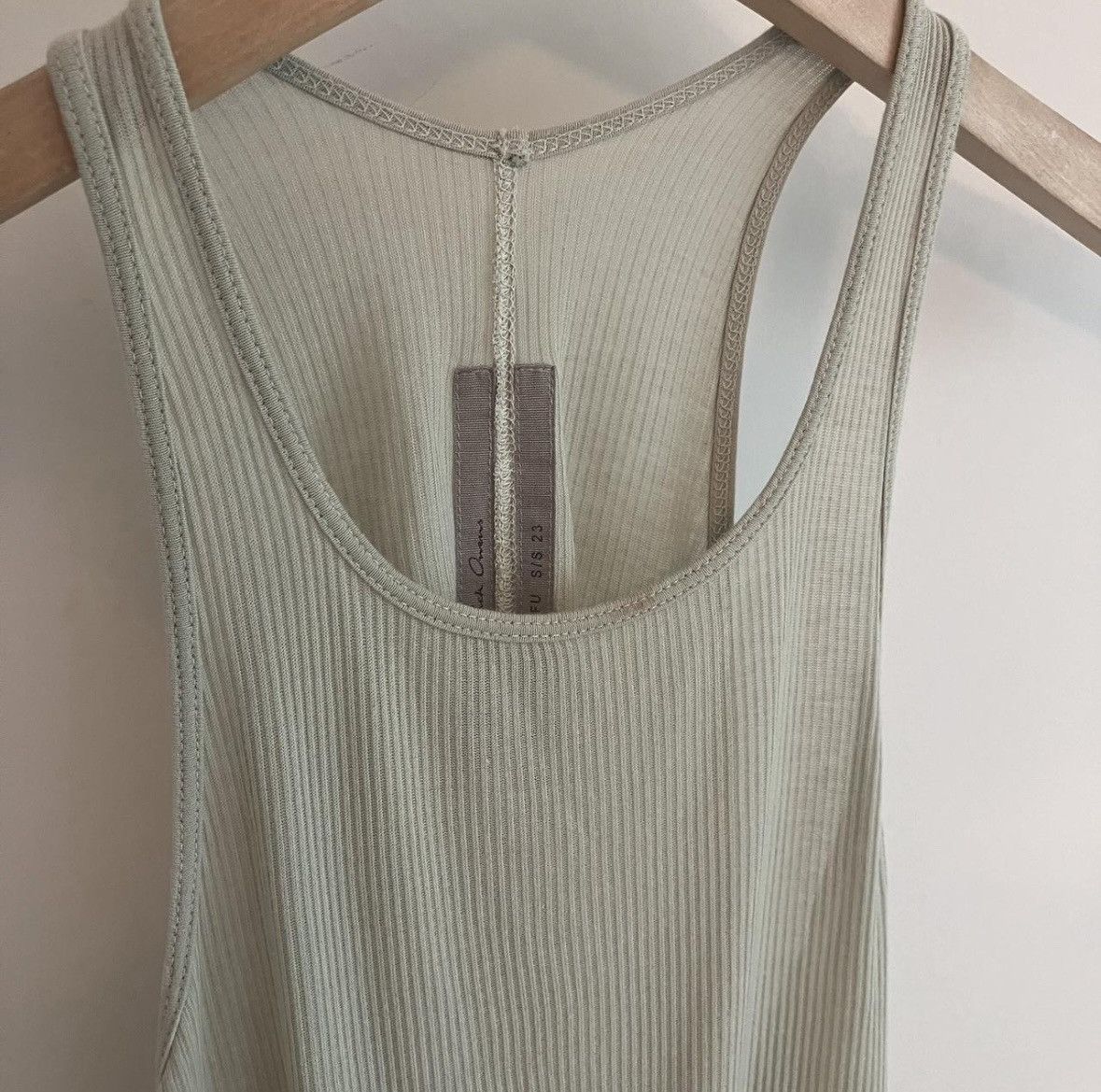 Rick Owens basic tank S oyster