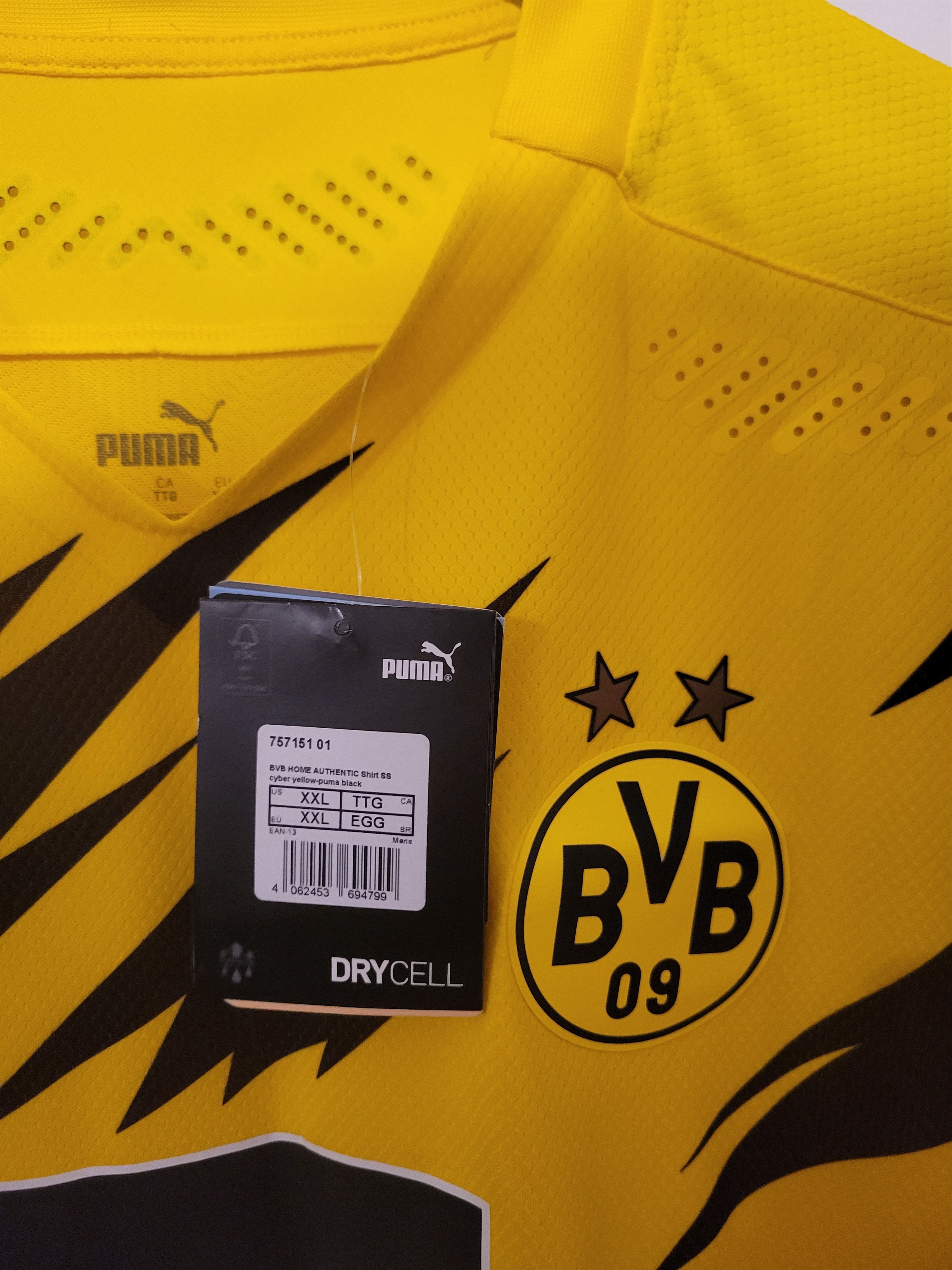 Puma Borussia Dortmund 2020-2021 Home Player/Authentic Issue BNWT Size US XXL / EU 58 / 5 - 4 Thumbnail