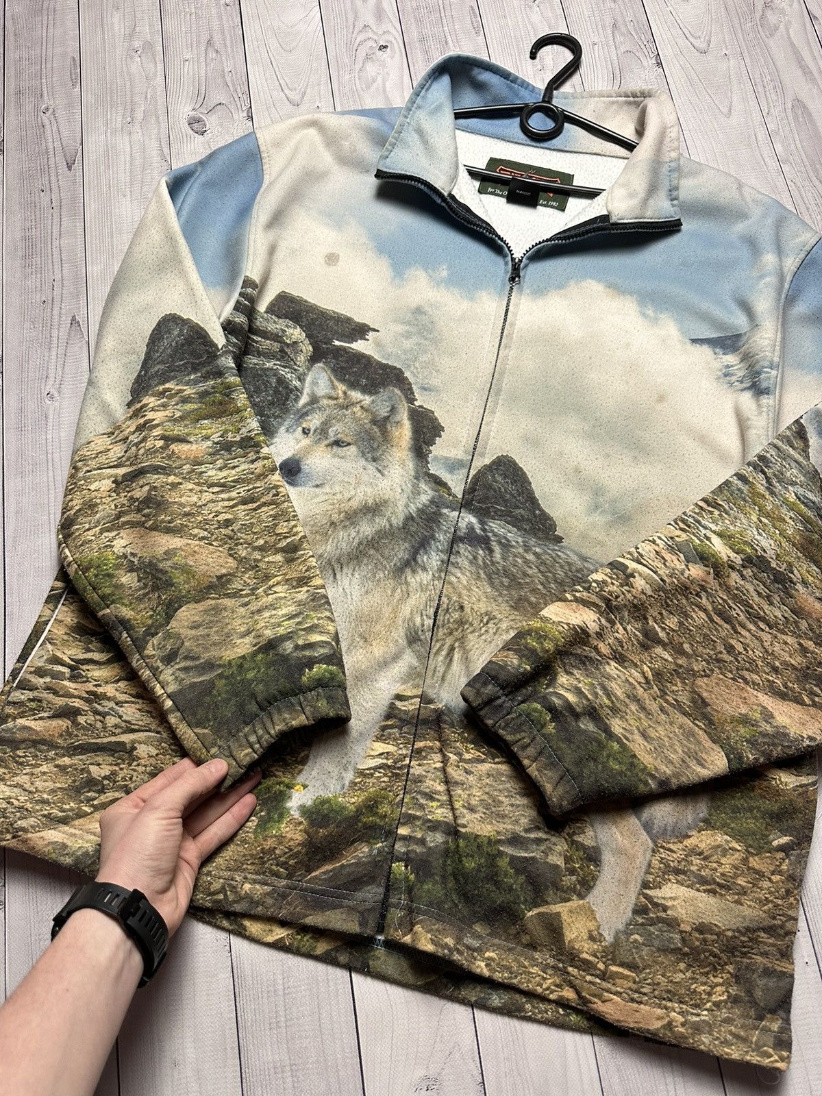 Vintage Vintage Wolf fleece jacket size XXL rare Size US XXL / EU 58 / 5 - 4 Thumbnail