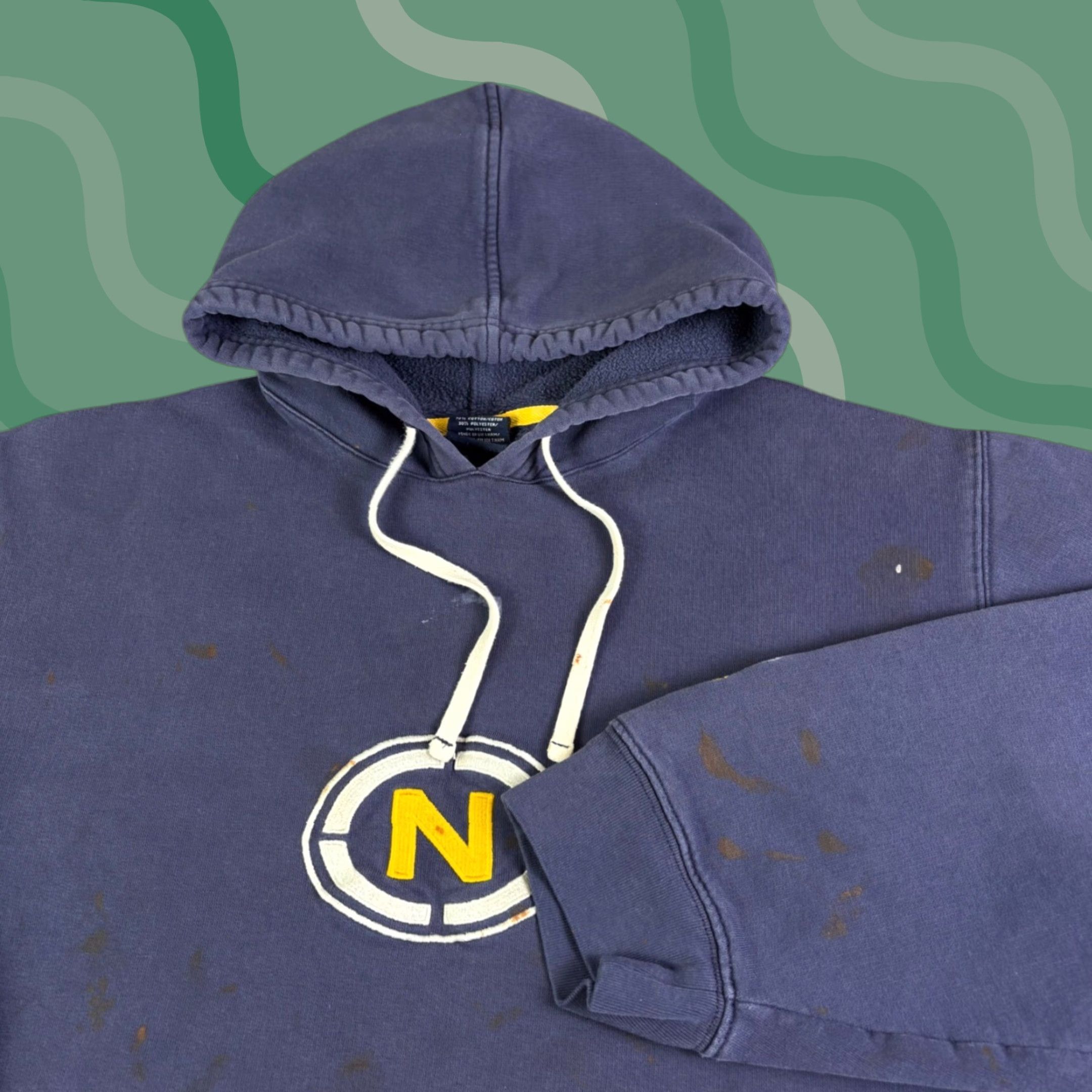 Nautica VINTAGE Nautica Hoodie Men 2XL Blue Distressed Graphic Logo Embroidered Pullover Knitted Fleece Sweatshirt Streetwear 90s Y2K Size US L / EU 52-54 / 3 - 1 Thumbnail