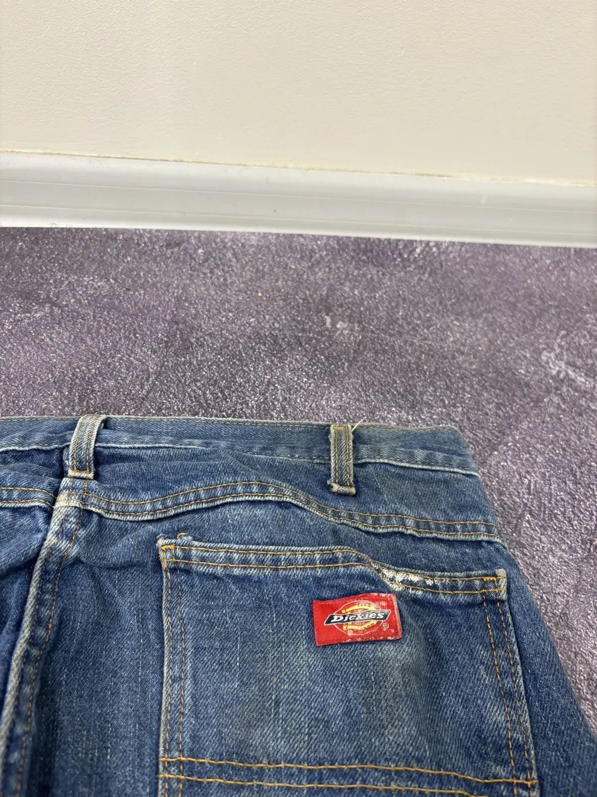 Dickies × Vintage Vintage Dickies Distressed Denim Blue Hype Work Jeans Size US 36 / EU 52 - 7 Thumbnail