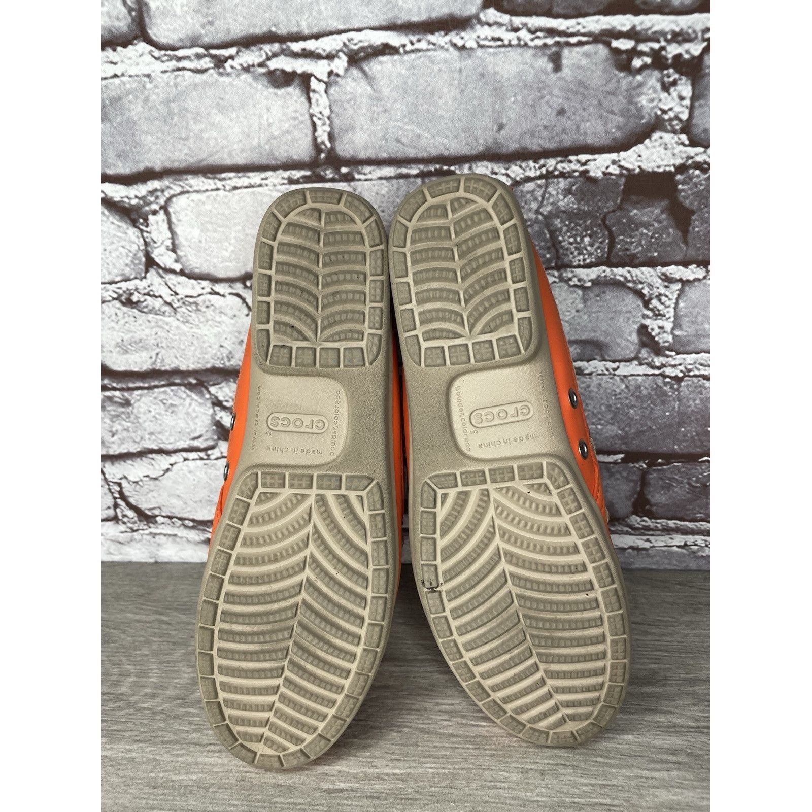 Crocs CROCS Beach Line Orange Synthetic Slip on Boat Loafers Women Size US 8 / IT 38 - 18 Thumbnail