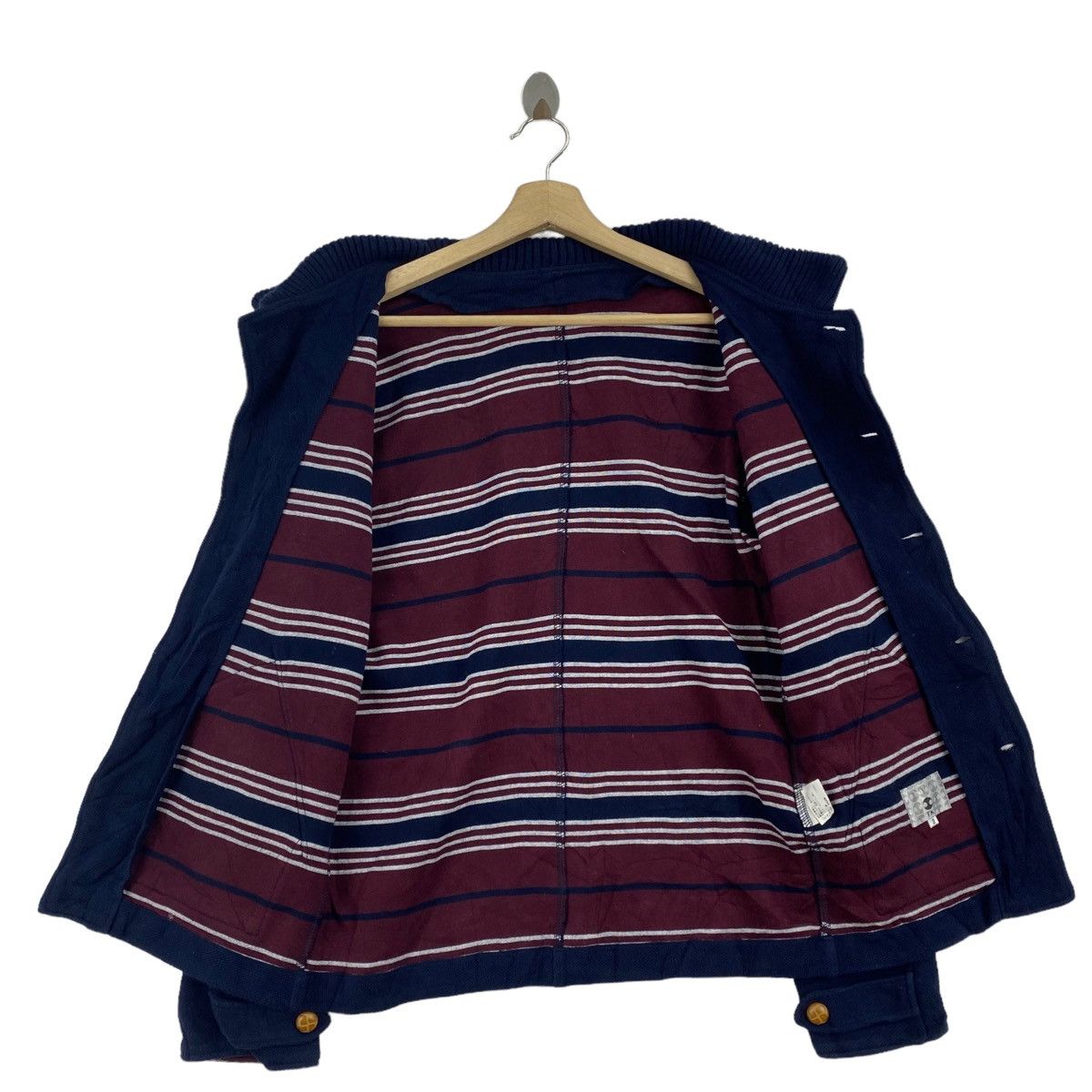 Japanese Brand × Takeo Kikuchi × Vintage Vintage TK Takeo Kikuchi Japanese Brand Button Up Navy Coat Size US S / EU 44-46 / 1 - 5 Thumbnail