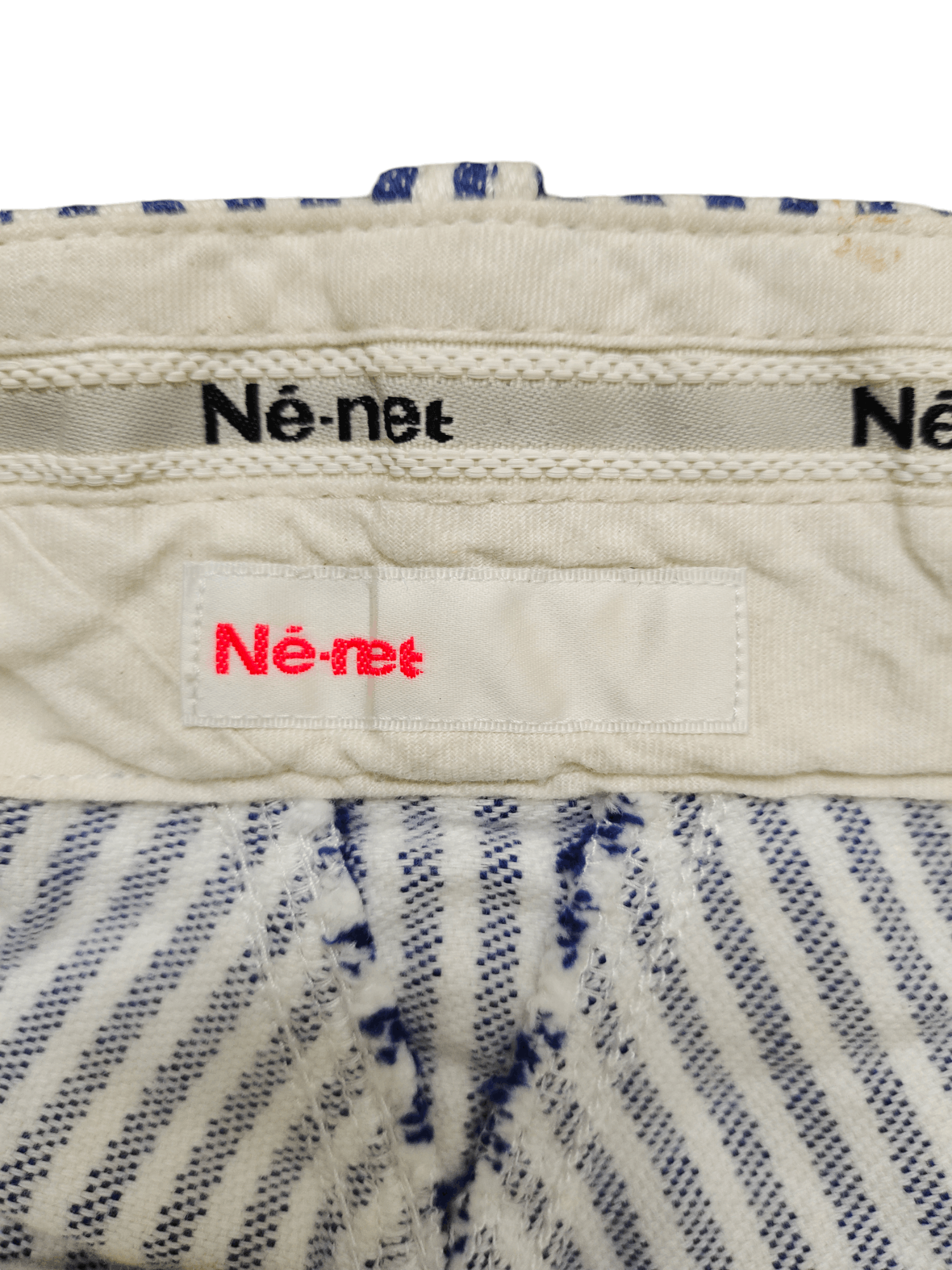Ne-Net Ne-Net Issey Miyake Drop Crotch Hickory 3Q Denim Pants Size US 30 / EU 46 - 16 Thumbnail