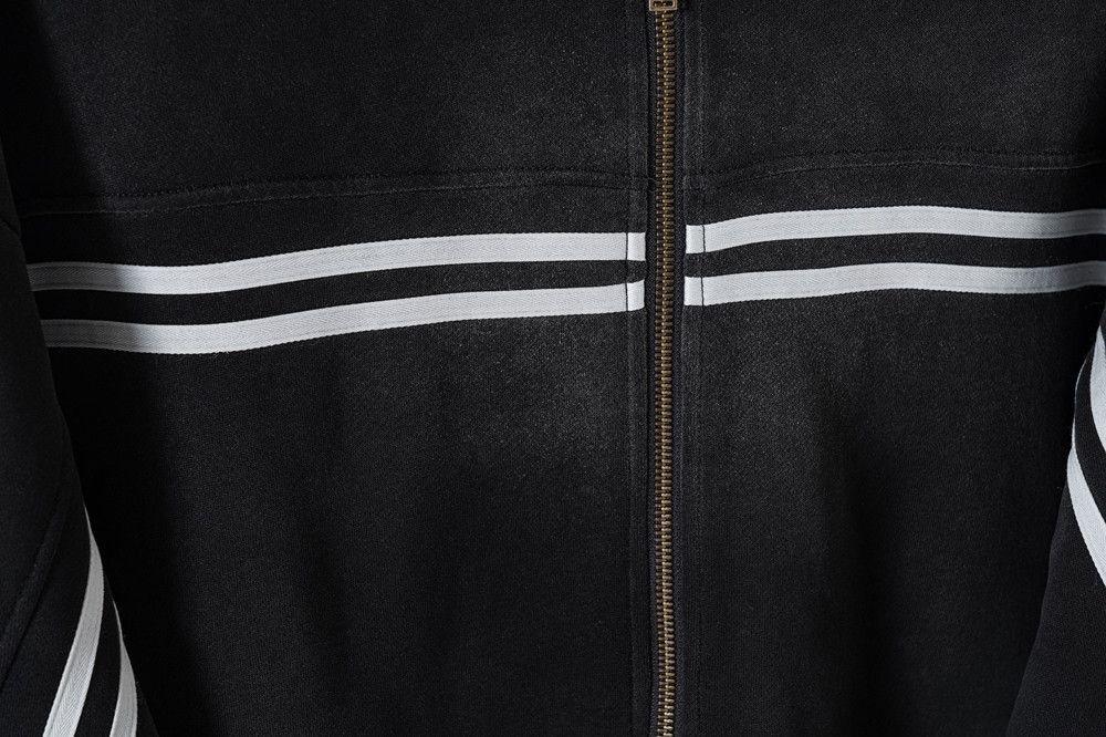 Designer × Vintage Streetwear 90s Fade Stripe Design Hoodie (Size M-Black) New Size US M / EU 48-50 / 2 - 8 Thumbnail