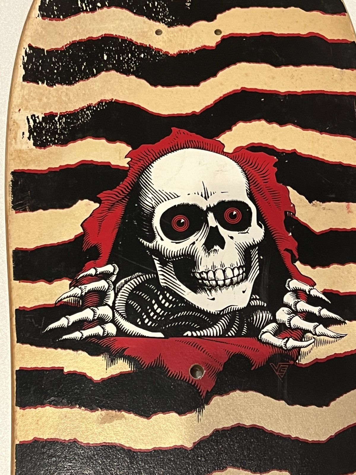 OG 80s Powell Peralta “Time Warp” Ripper Vintage 1980s Powell Peralta Ripper Skeleton Skateboard w