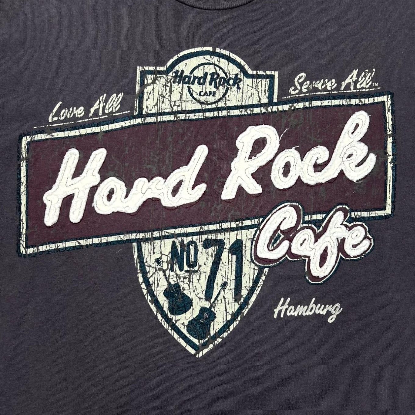 Hard Rock Cafe HARD ROCK CAFE Hamburg Embroidered Spellout Souvenir Graphic T-Shirt Medium Grey Men M Size US M / EU 48-50 / 2 - 3 Thumbnail