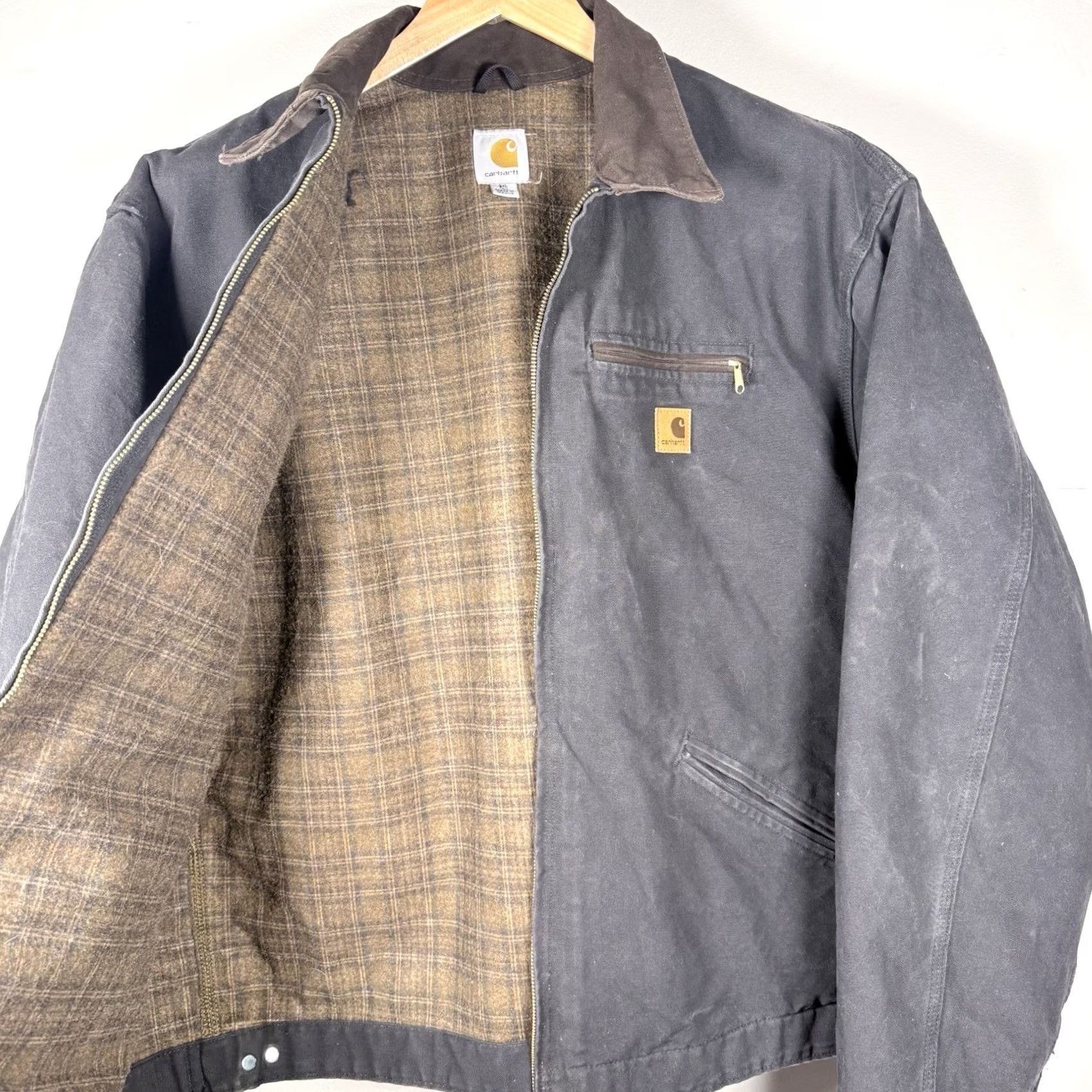 Carhartt VINTAGE Carhartt J97 Blk Size 3XL Tall Detroit Jacket Bomber Shirt Mens Size US XXL / EU 58 / 5 - 3 Thumbnail