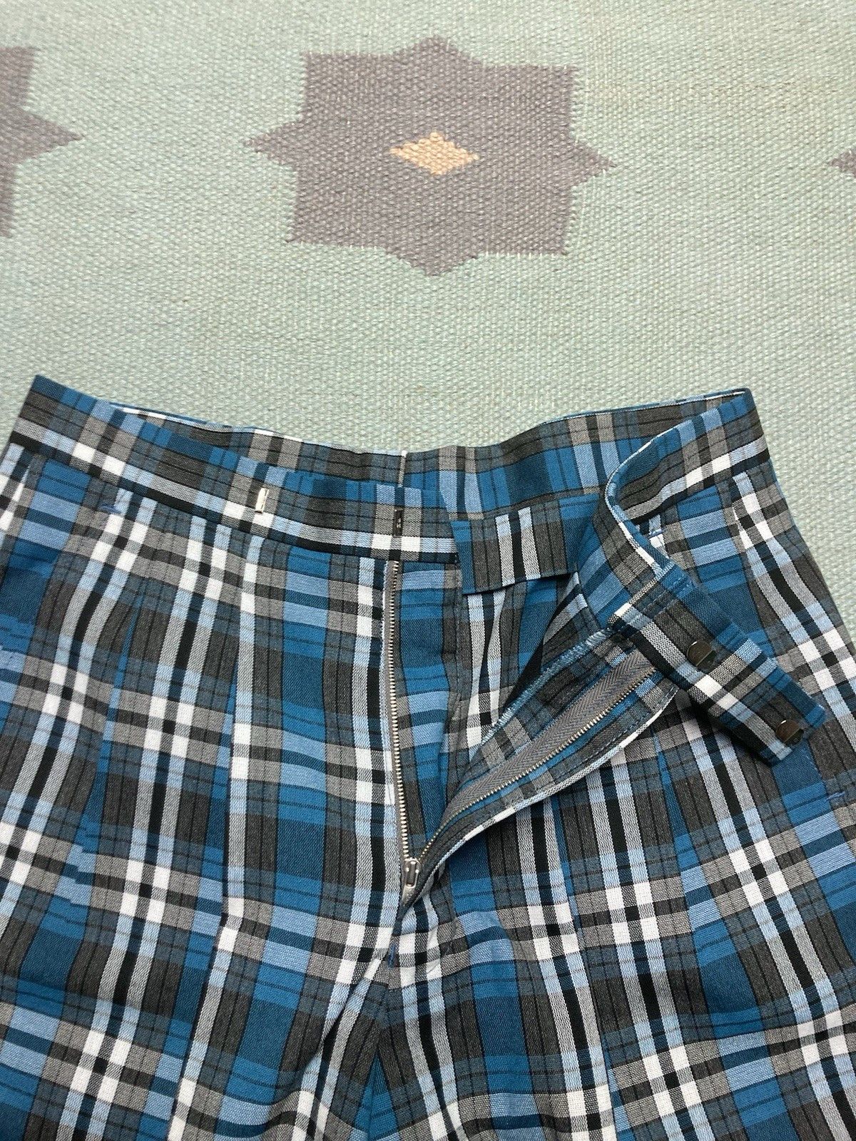 Vintage T Barry knicker co golf pants plaid checkered pleated USA 27 Size 27" / US 4 / IT 40 - 4 Thumbnail