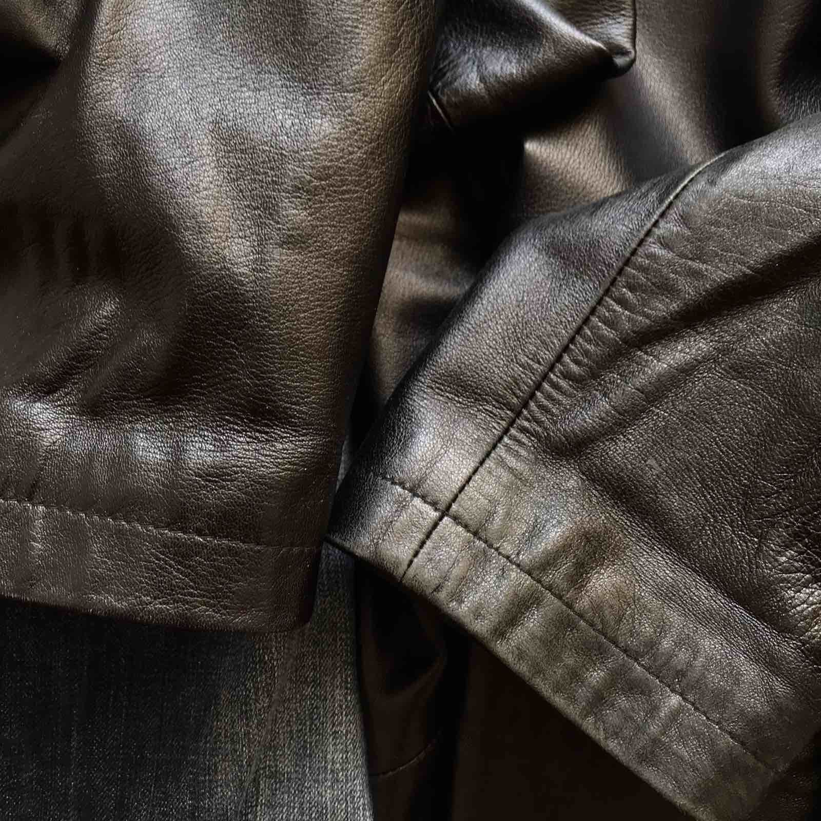 Canali Vtg Canali Leather Luxury Jacket Sz L Size US L / EU 52-54 / 3 - 12 Thumbnail