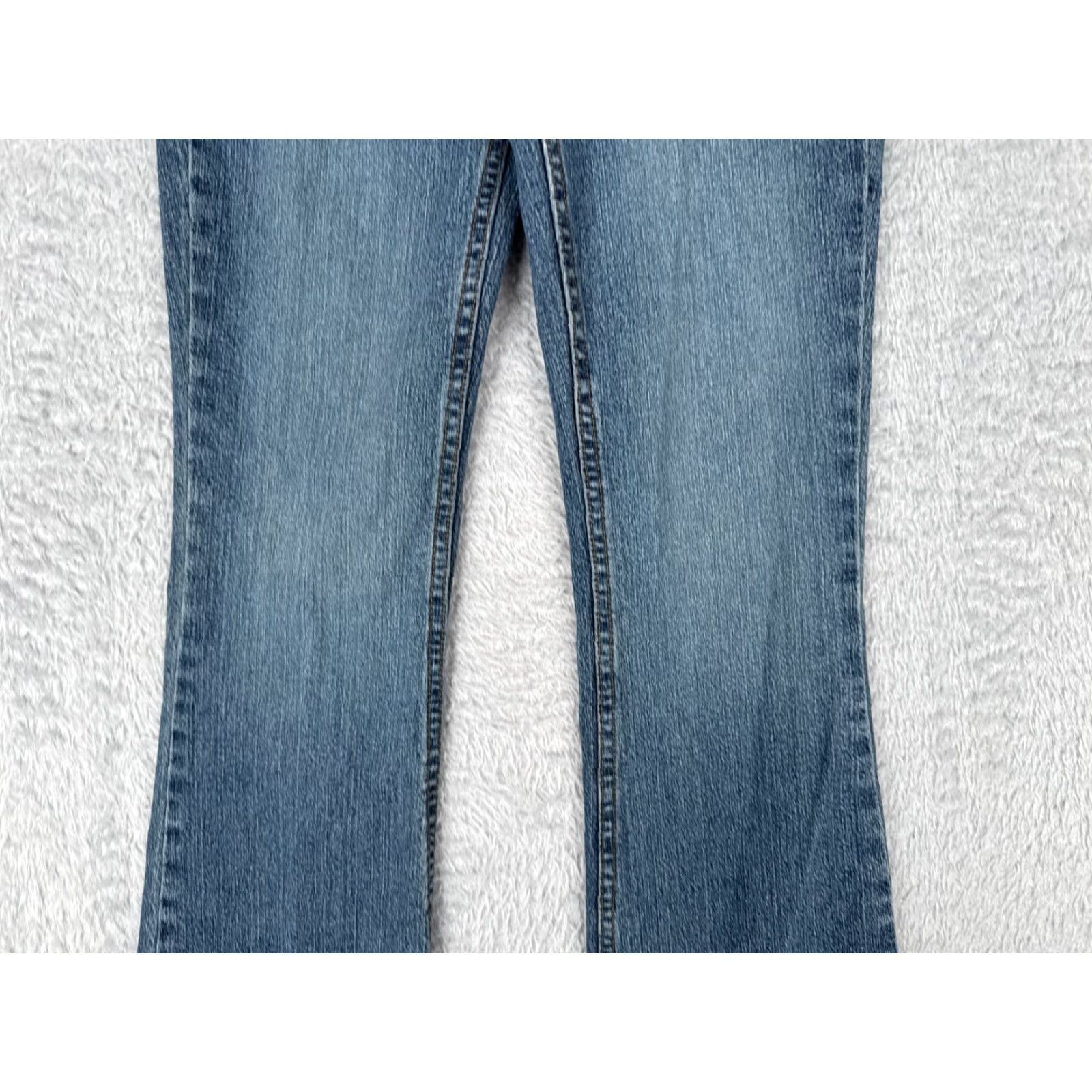 Vintage LEI Jeans Juniors 5 Blue Denim Flared Low Rise Cotton Blend 27x30 Size 27" / US 4 / IT 40 - 3 Thumbnail