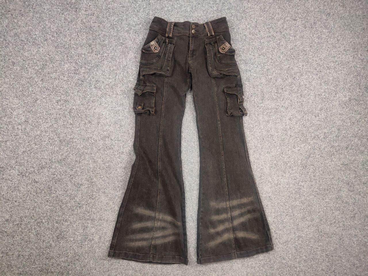Le Grande Bleu (L.G.B.) Flowers Birds Market Pocket Bootcut Denim Jeans Vintage Size 30" / US 8 / IT 44 - 1 Thumbnail