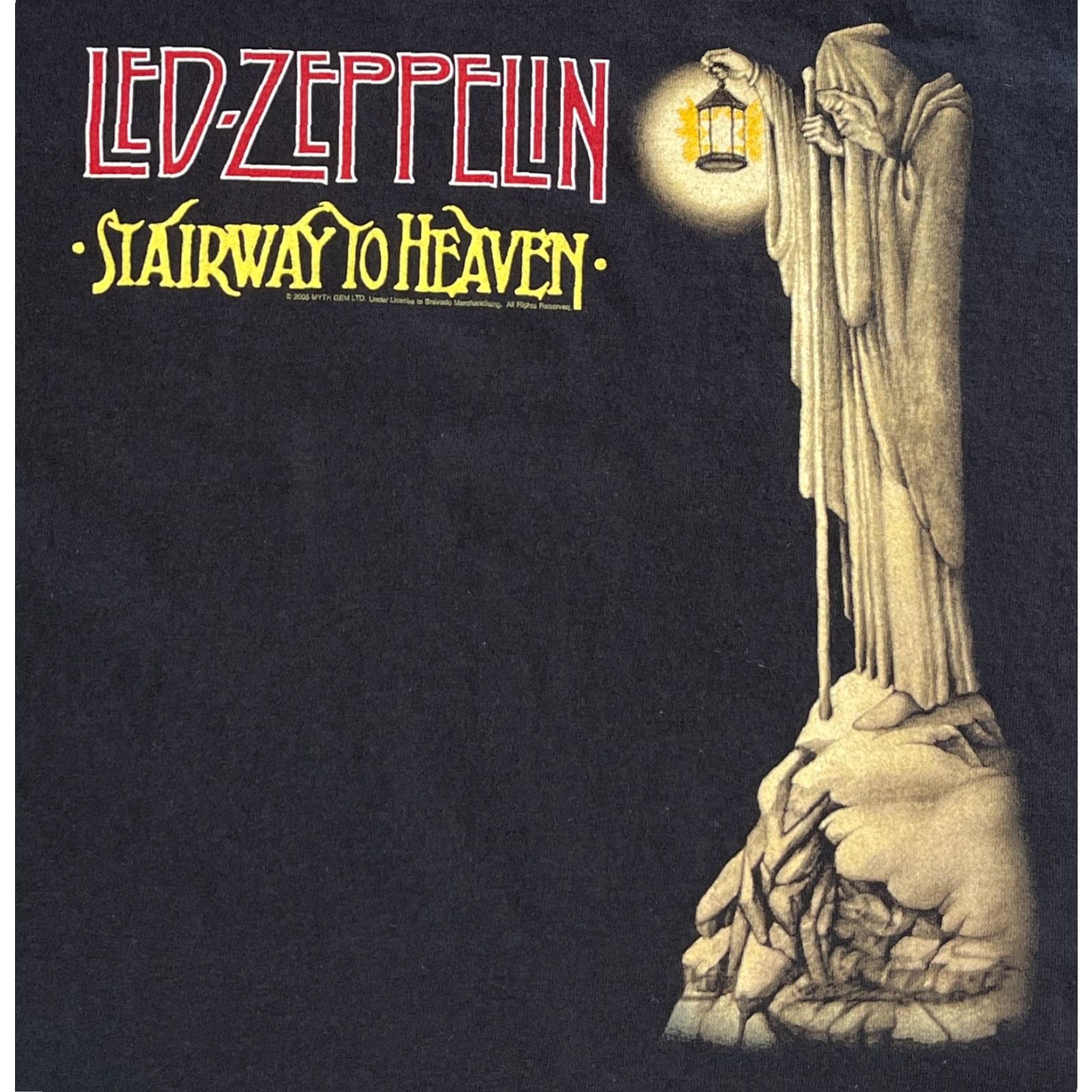 Hanes VINTAGE Led Zeppelin T-Shirt Small Men 2005 Stairway to Heaven Double-Sided Black 100% Cotton Hanes Short Sleeve Crew Neck Size US S / EU 44-46 / 1 - 4 Thumbnail