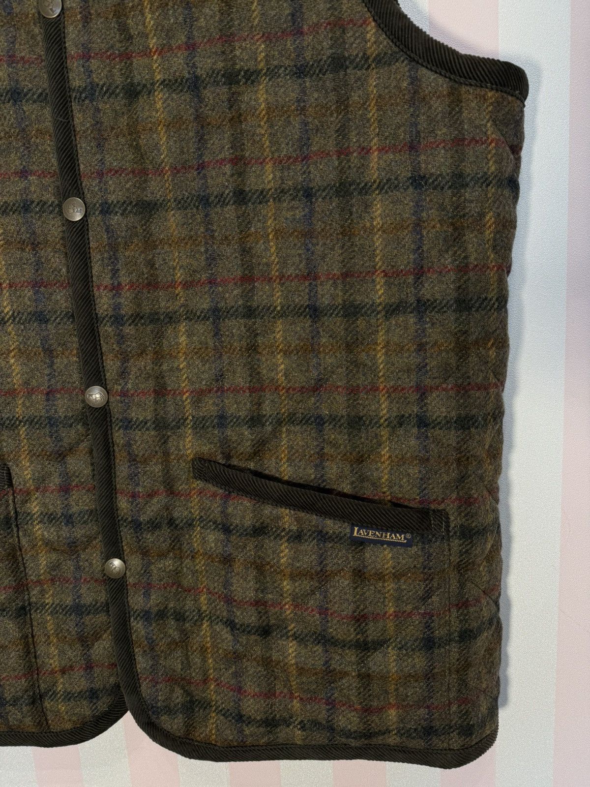 Lavenham LAVENHAM x HOUSES THORNHAM Shetland Wool Tweed Quilted Gilet Size US XXL / EU 58 / 5 - 3 Thumbnail