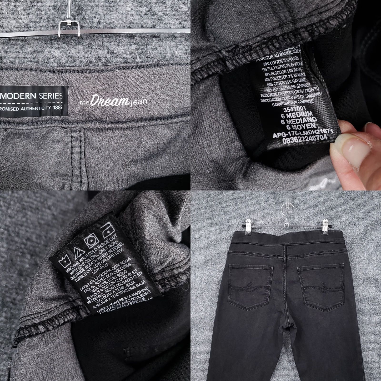 Lee Lee Jeans Womens Black Skinny Mid Rise The Dream Jean Modern Series Size 6 Size 28" / US 6 / IT 42 - 9 Thumbnail