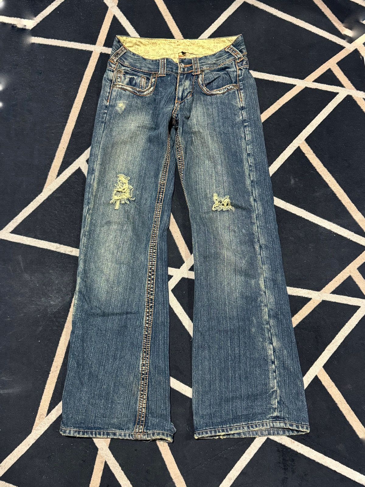 Tornado Mart Flare Denim Distressed Japanese Styled Size US 29 - 1 Thumbnail