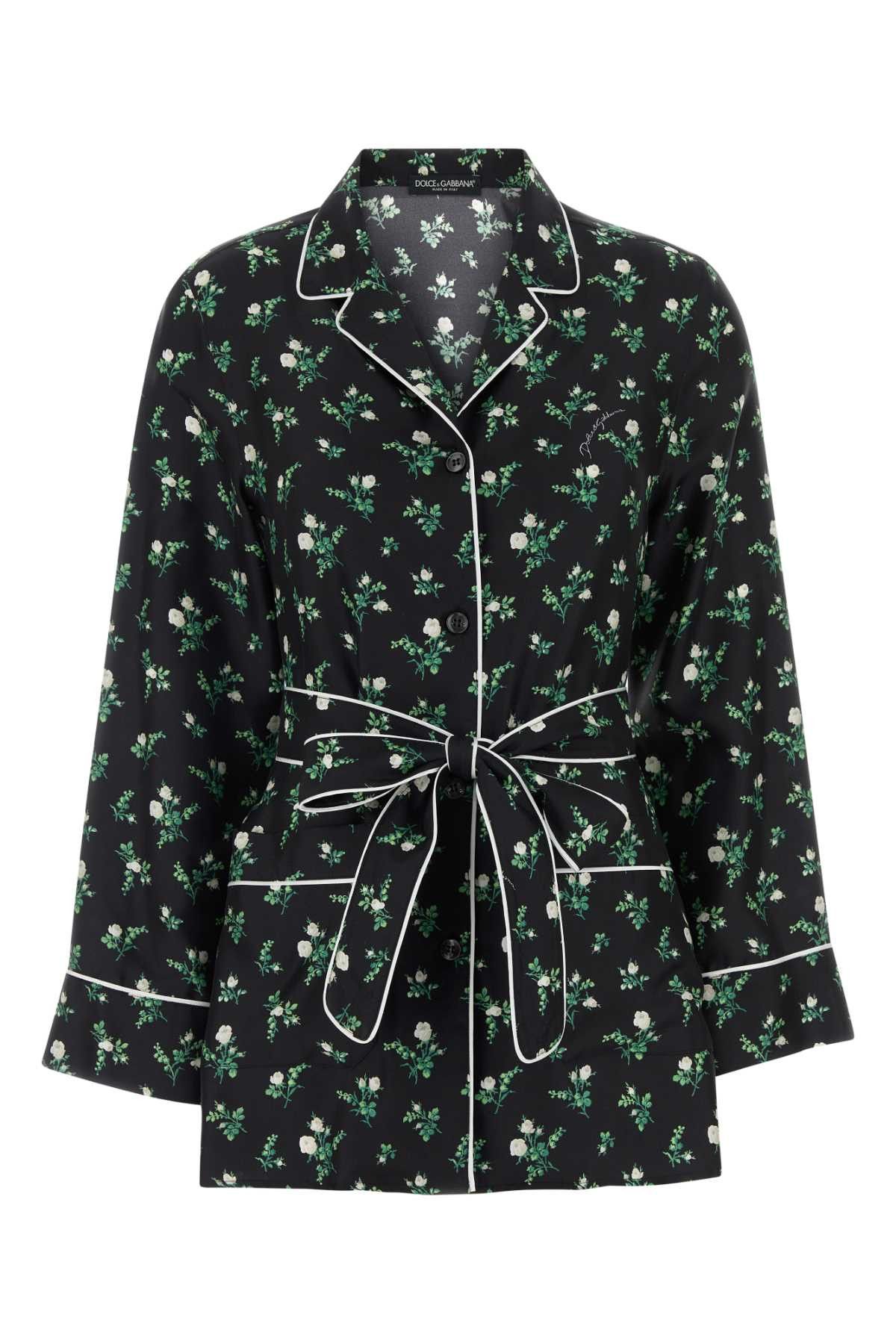 Dolce & Gabbana Printed Twill Shirt Size XS / US 0-2 / IT 36-38 - 1 Thumbnail