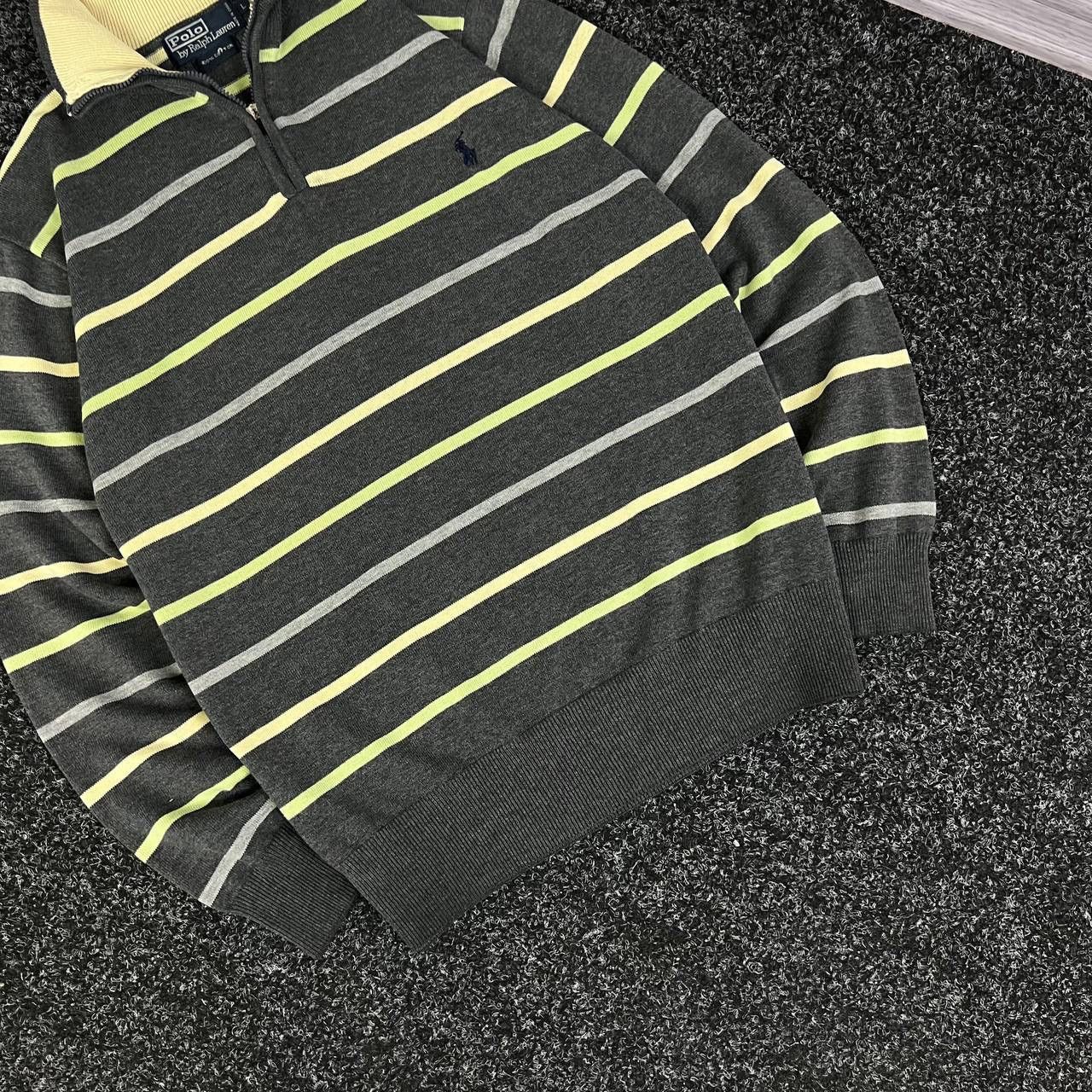 Polo Ralph Lauren Polo Ralph Lauren Quarter Zip 1/4 sweater stripped preppy Size US L / EU 52-54 / 3 - 4 Thumbnail