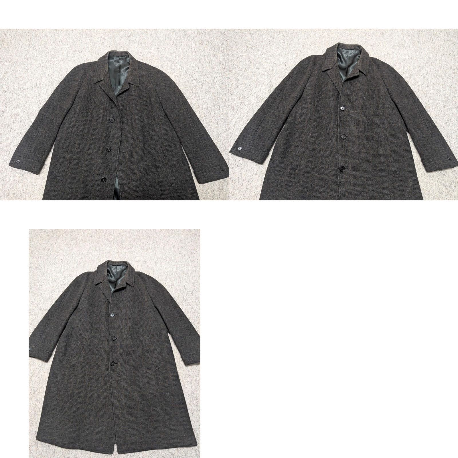 Hart Schaffner Marx VINTAGE USA made 1950s OVERCOAT Hart Schaffner Marx WOOL brown plaid 2XL Coat Men 48 Long Tuscan Velour Vintage Size US XXL / EU 58 / 5 - 9 Thumbnail
