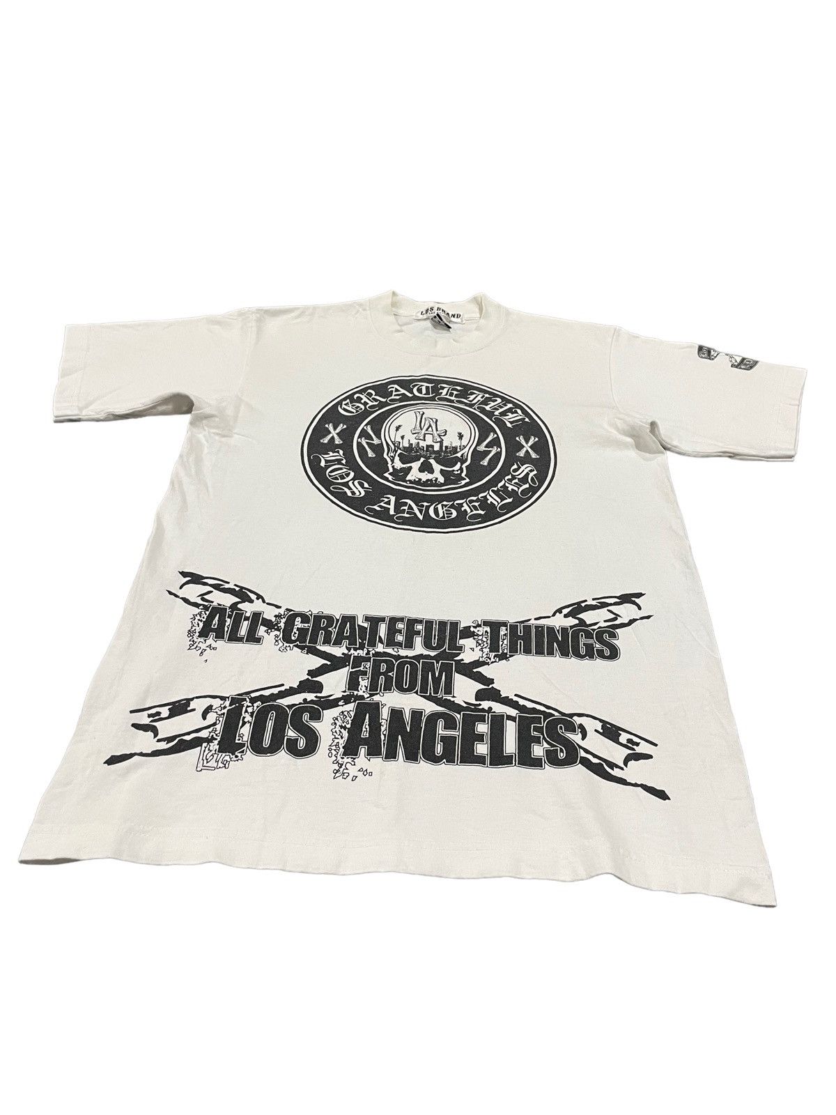 Los Angeles Apparel LDS Grateful Los Angeles Skull Distressed Tee Size US M / EU 48-50 / 2 - 6 Thumbnail