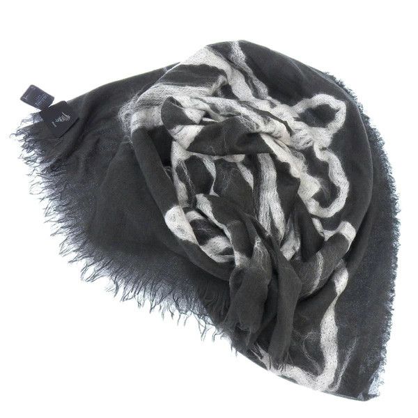 Yohji Yamamoto Discord yohji yamamoto/Silk wool embroidered scarf Size ONE SIZE - 3 Thumbnail