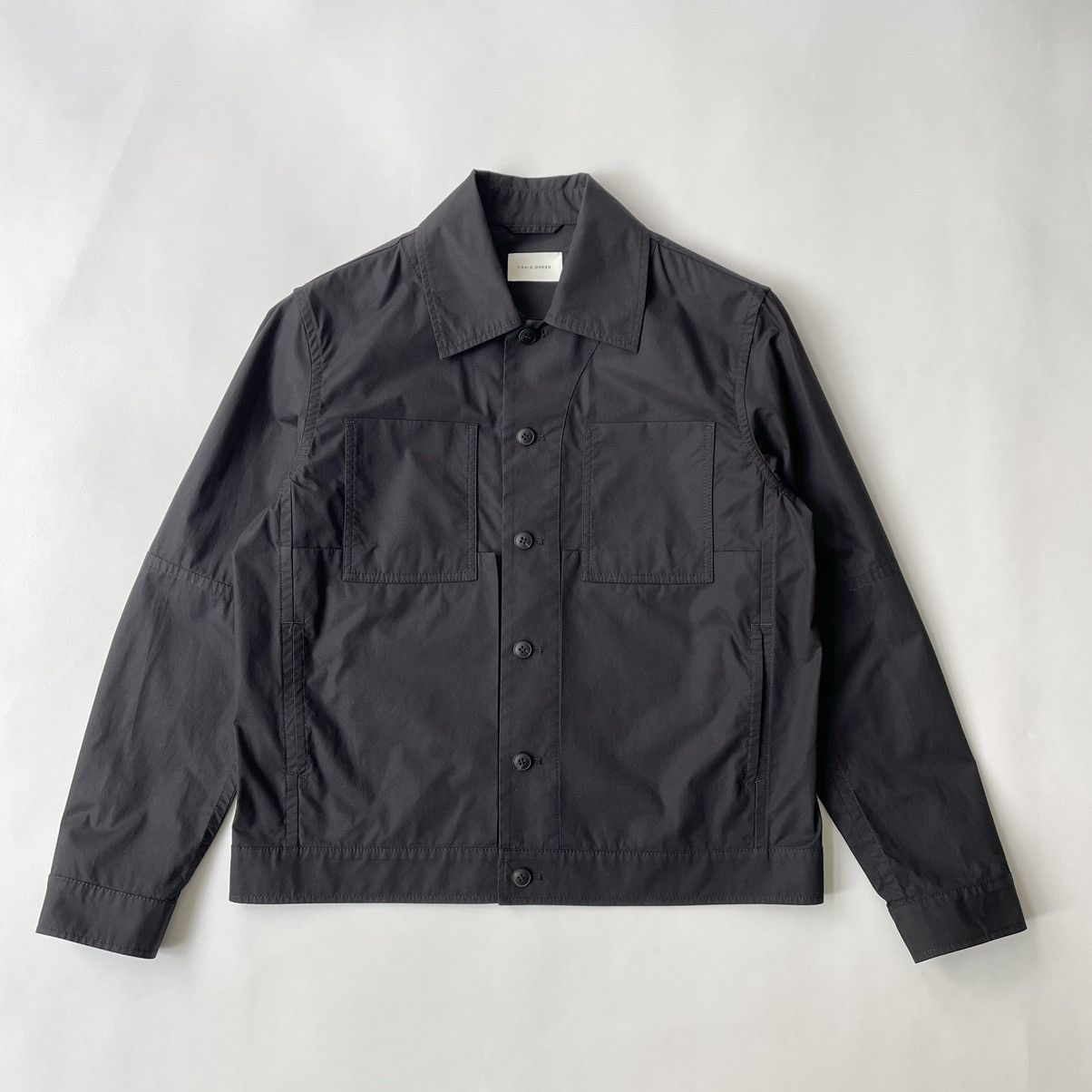 Black Cotton Boxy Work Jacket