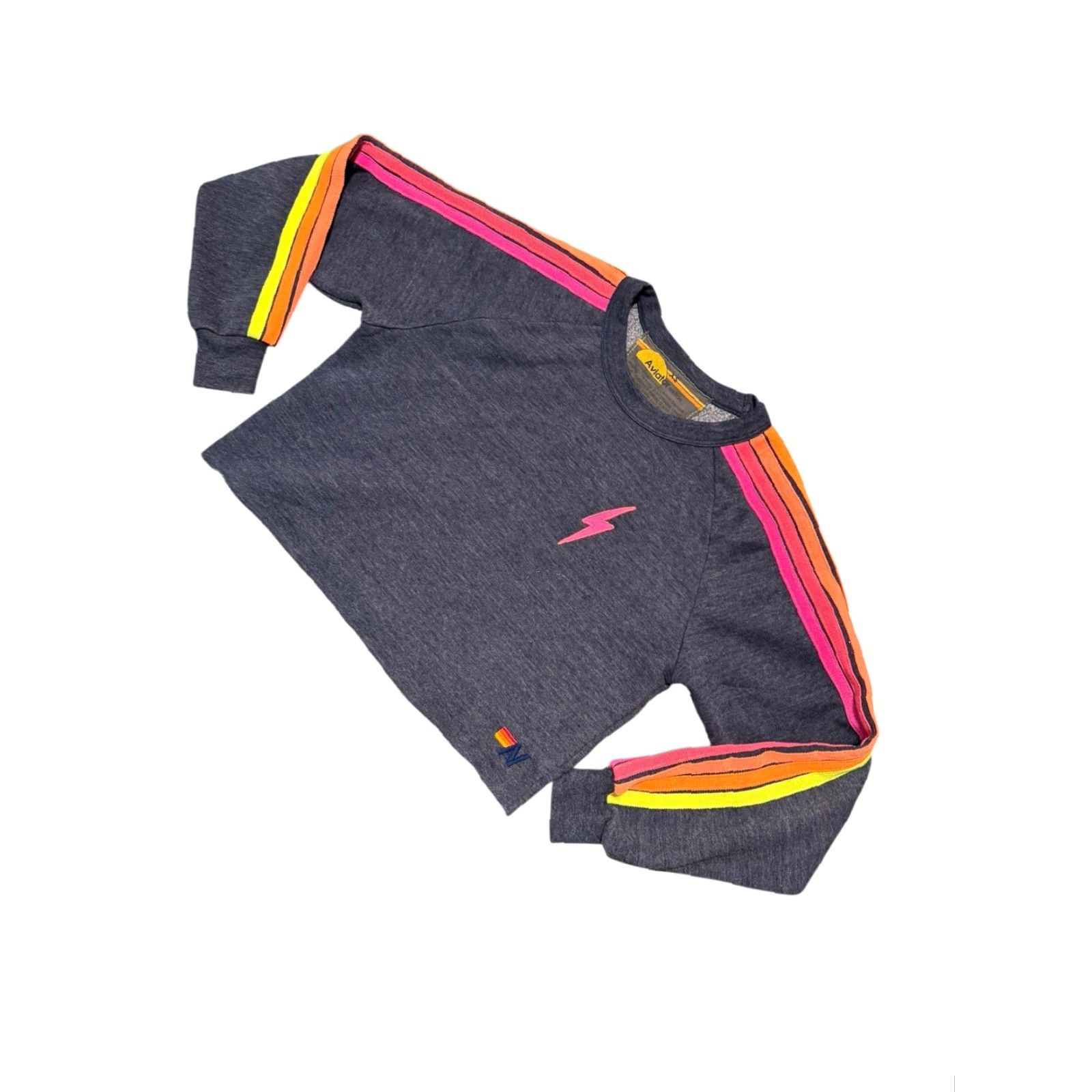 Aviator Nation AVIATOR NATION Bolt Cropped Classic Five Stripe Crewneck Sweatshirt XS Size XS / US 0-2 / IT 36-38 - 4 Thumbnail