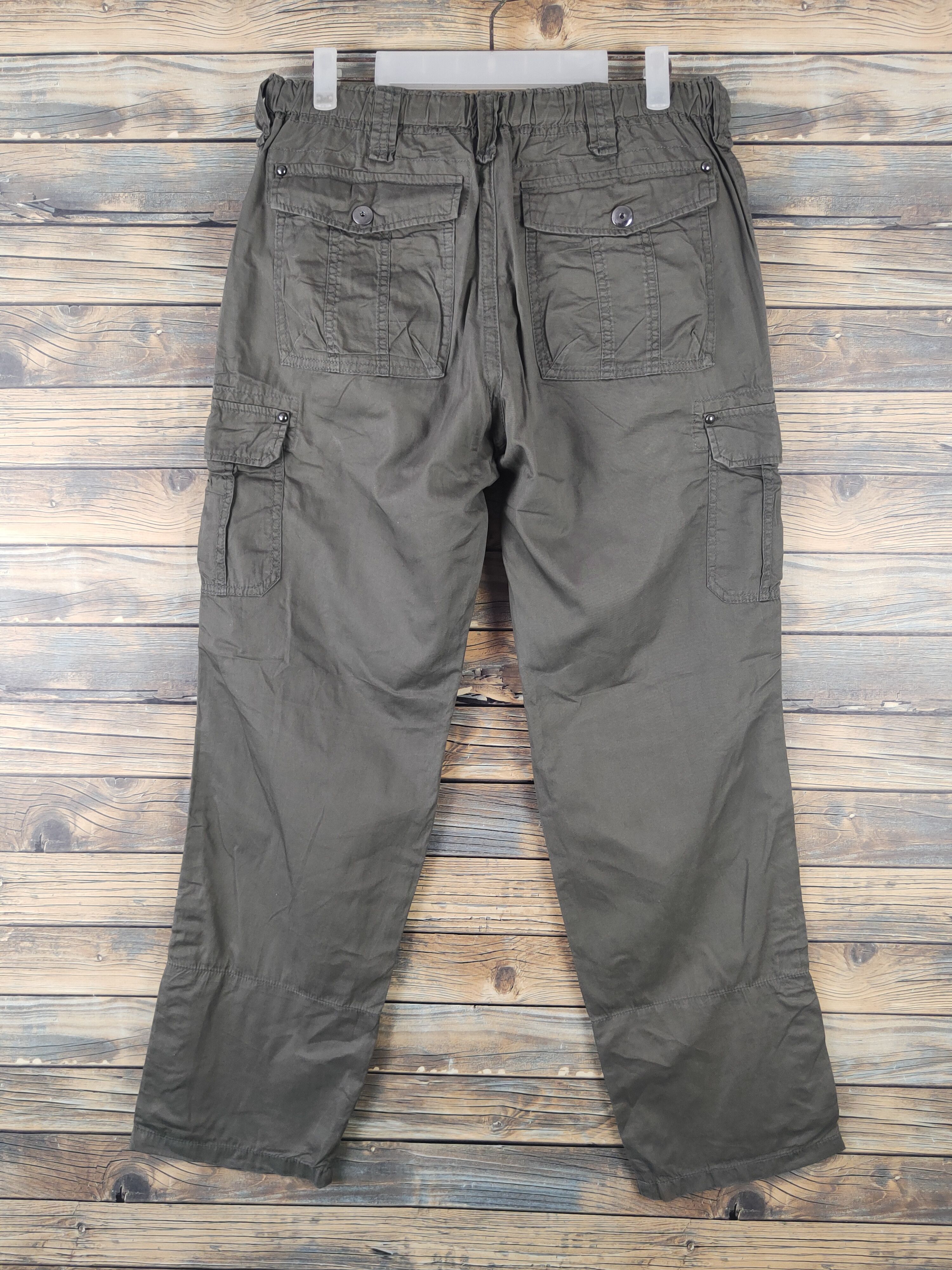 Japanese Brand DL Japanese Brand Dark Olive Multipocket Cargo Pants #2116 Size US 32 / EU 48 - 7 Thumbnail