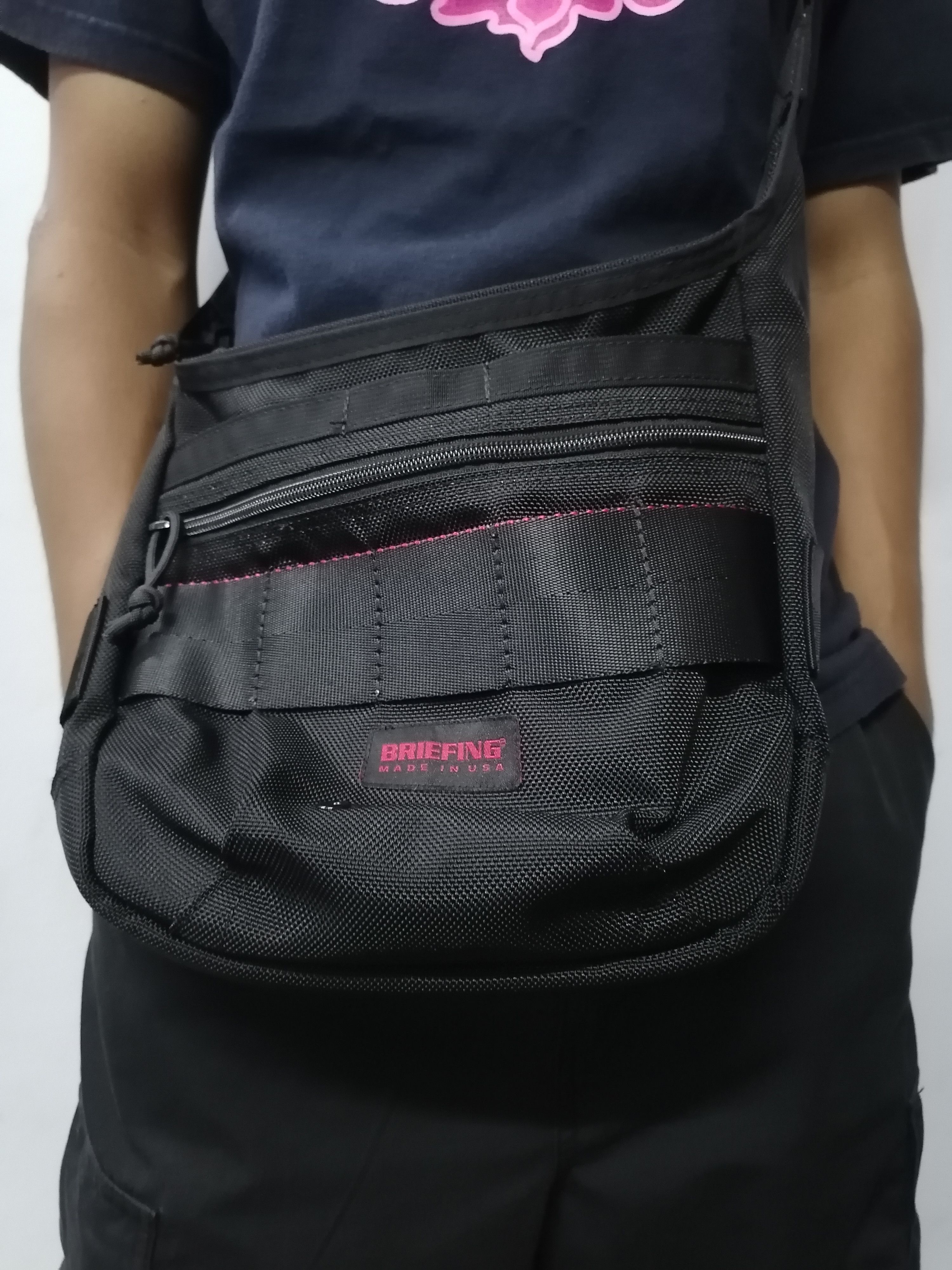 Briefing Briefing USA Black Canvas Heavy Duty Crossbody Bag Size ONE SIZE - 2 Thumbnail