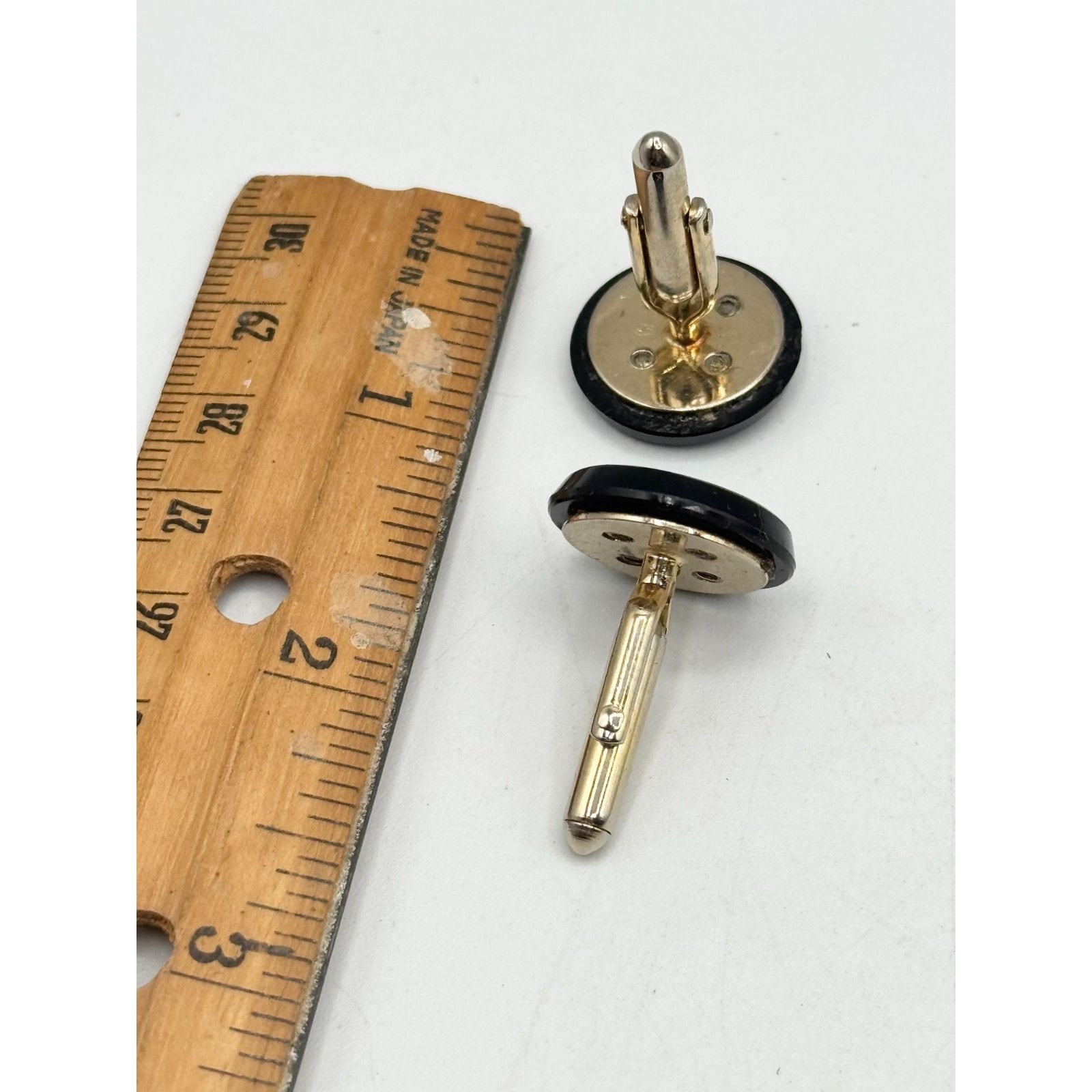 Vintage Vintage black button unisex cuff links cufflinks Size ONE SIZE - 5 Thumbnail