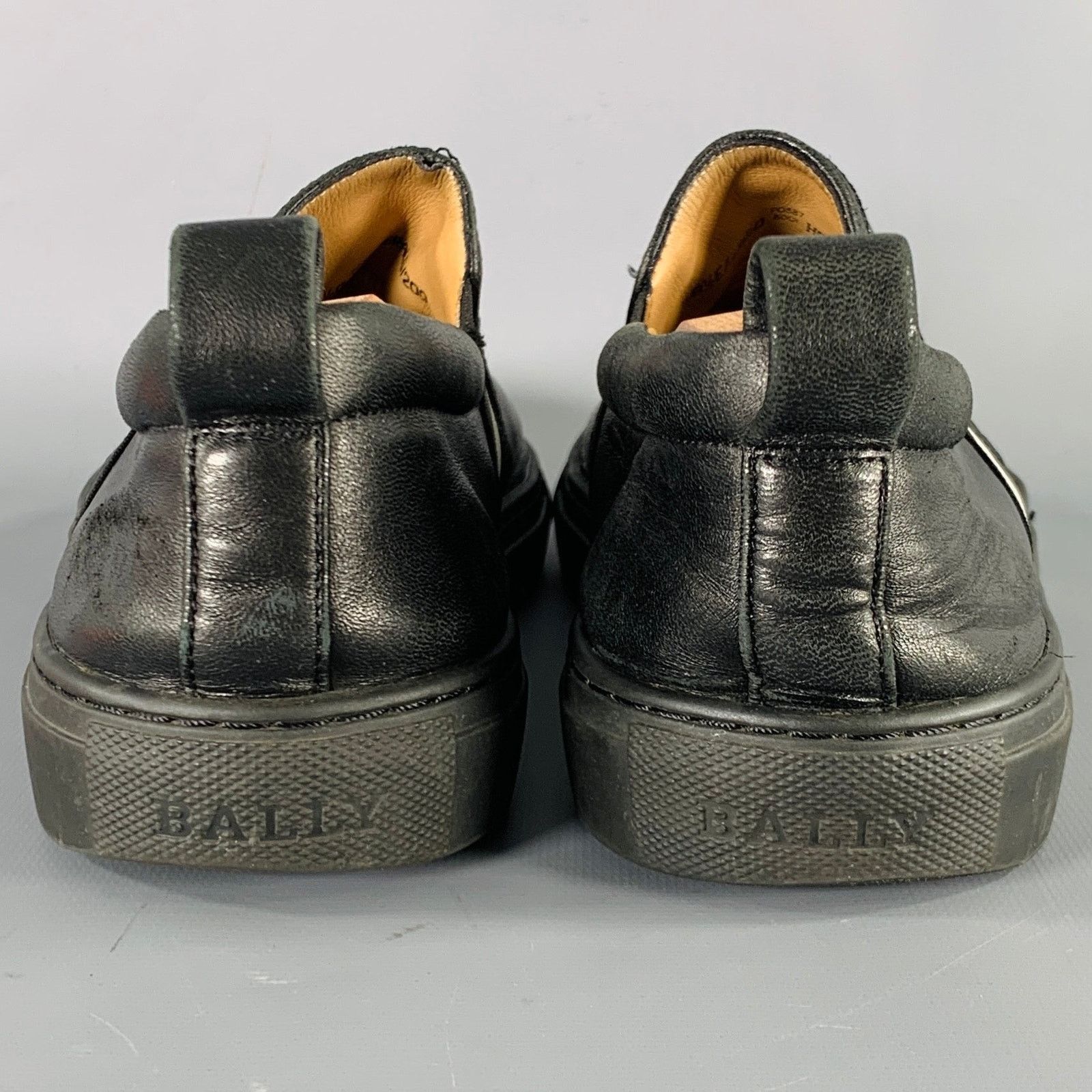 Bally BALLY Size 9.5 Black White Stripe Leather Slip On Loafers Size US 9.5 / EU 42-43 - 3 Thumbnail