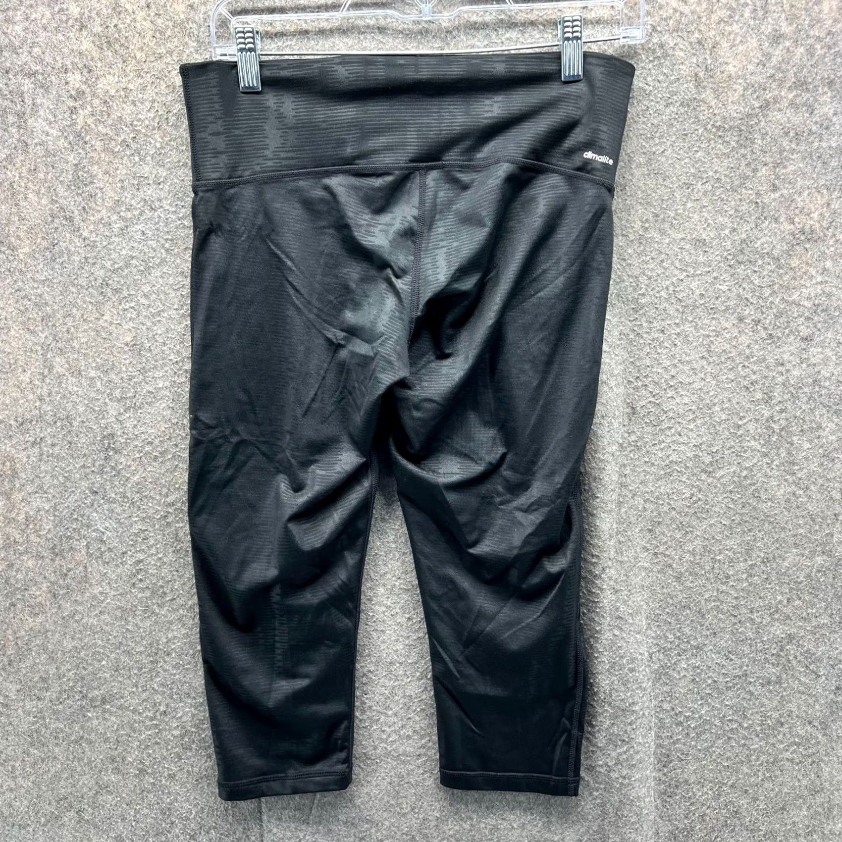 Adidas Adidas Pants Women Medium Black Athletic Legging Climalite Mid Rise Cropped Long? Size 32" / US 10 / IT 46 - 2 Thumbnail