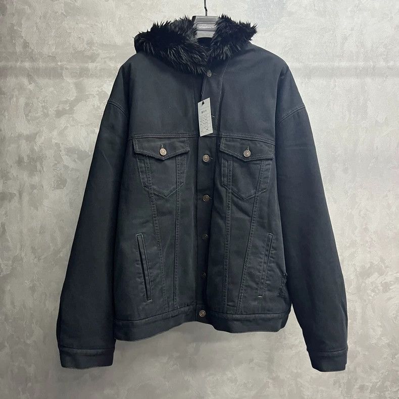 Balenciaga Black Casual Fur Jacket-2506
