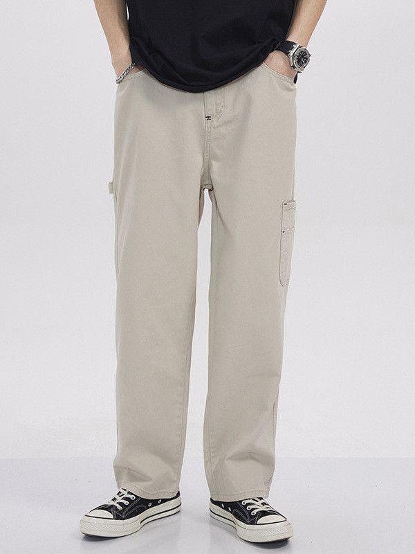 Jean Retro high street men's loose straight cargo jeans Size US 32 / EU 48 - 1 Thumbnail