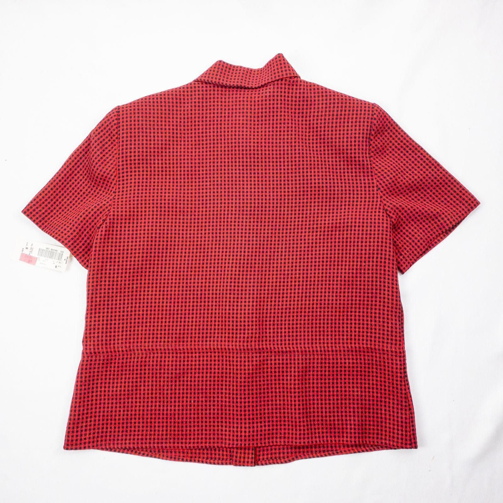 Other Coco Blanco Vintage Red & Black Checkered Shirt Womens 8 Size M / US 6-8 / IT 42-44 - 9 Thumbnail