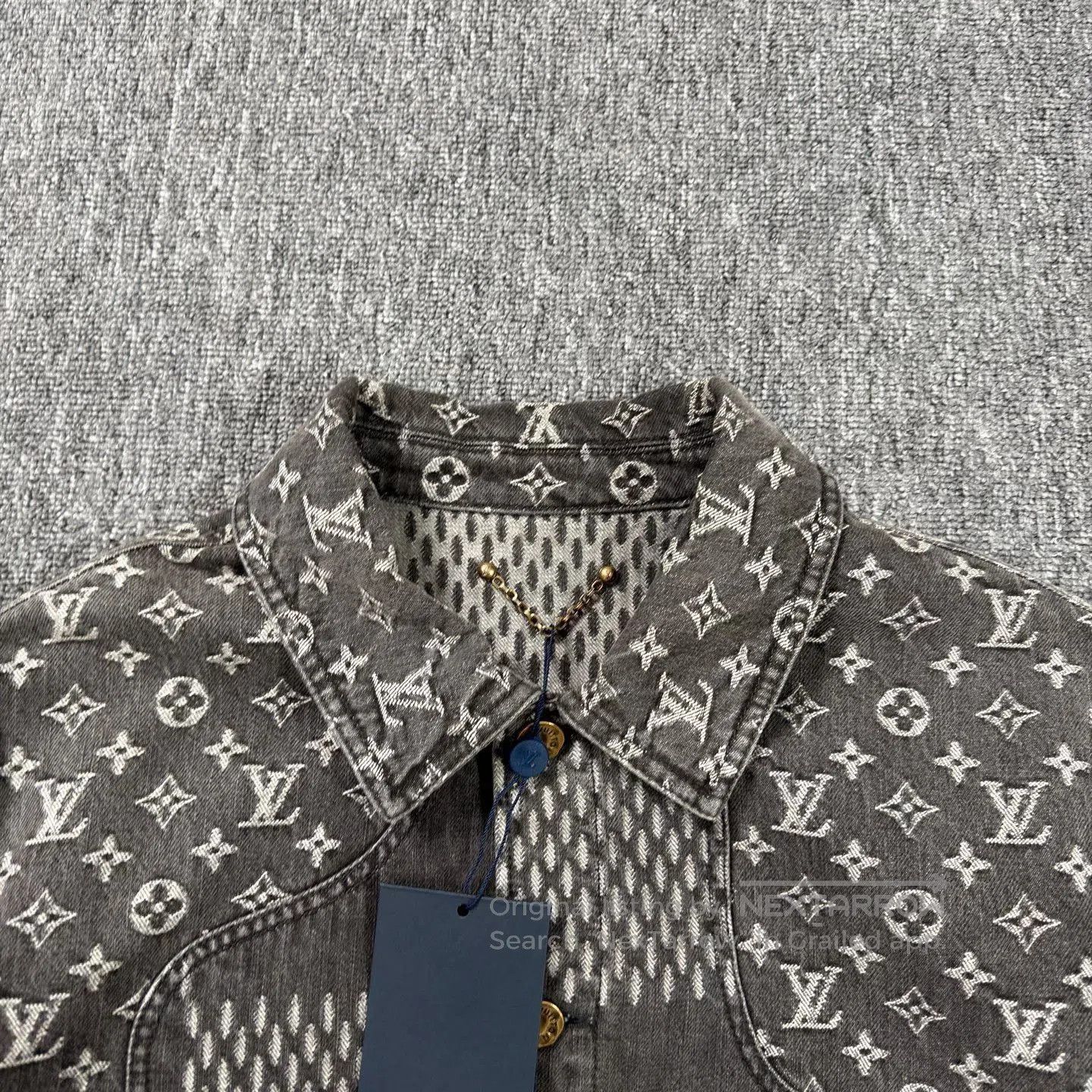 Louis Vuitton LV Nigo Collaboration Black Denim Jacket. Size US M / EU 48-50 / 2 - 6 Thumbnail