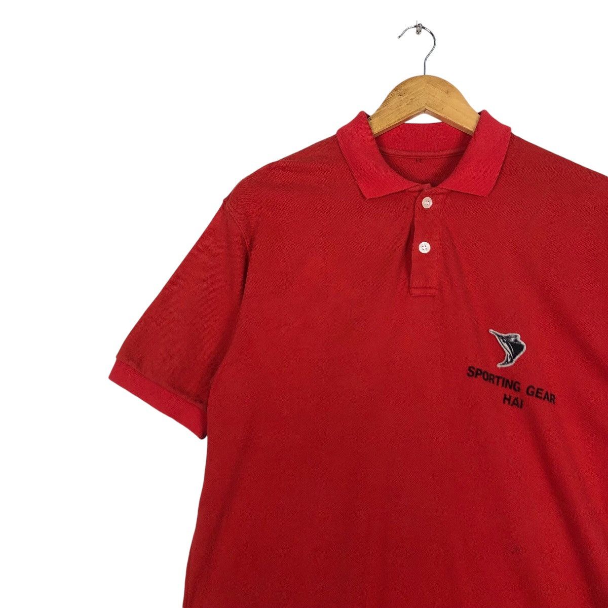 Hai Sporting Gear × Japanese Brand Hai Sporting Gear Red Polos Shirt Japanese Brand Rare small Size US S / EU 44-46 / 1 - 6 Thumbnail