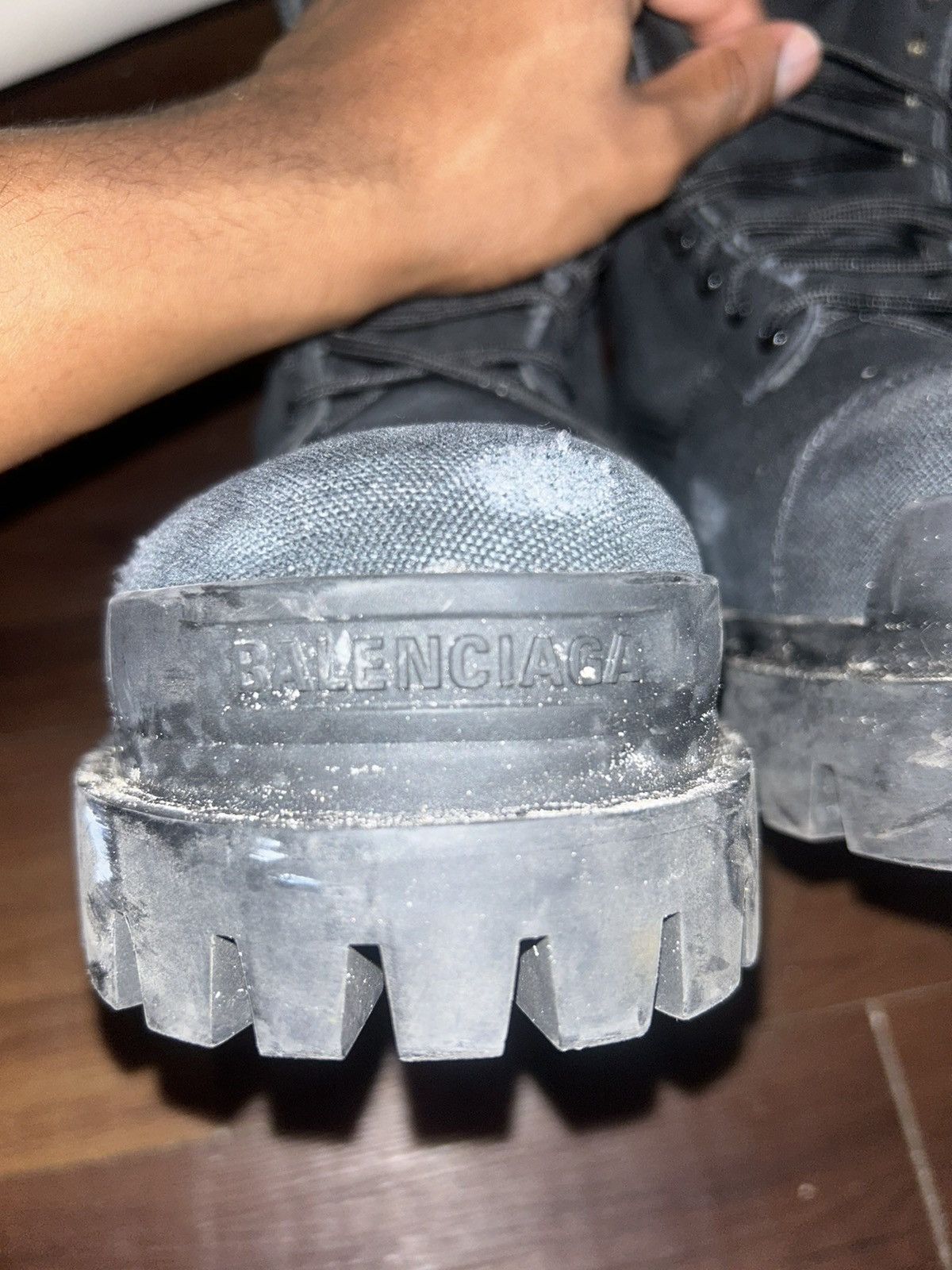 Balenciaga Balenciaga Strike Boots (Distressed Canvas) Size US 9 / EU 42 - 10 Thumbnail