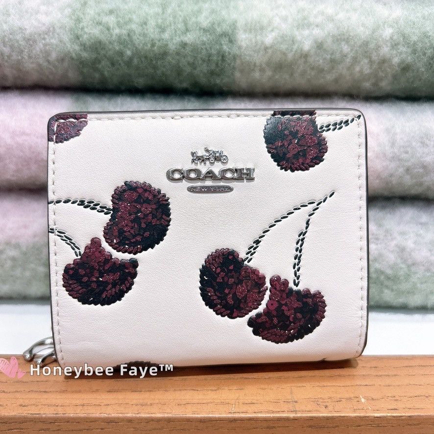 Coach Snap Wallet With Cherry Print CDF19 Size ONE SIZE - 2 Thumbnail