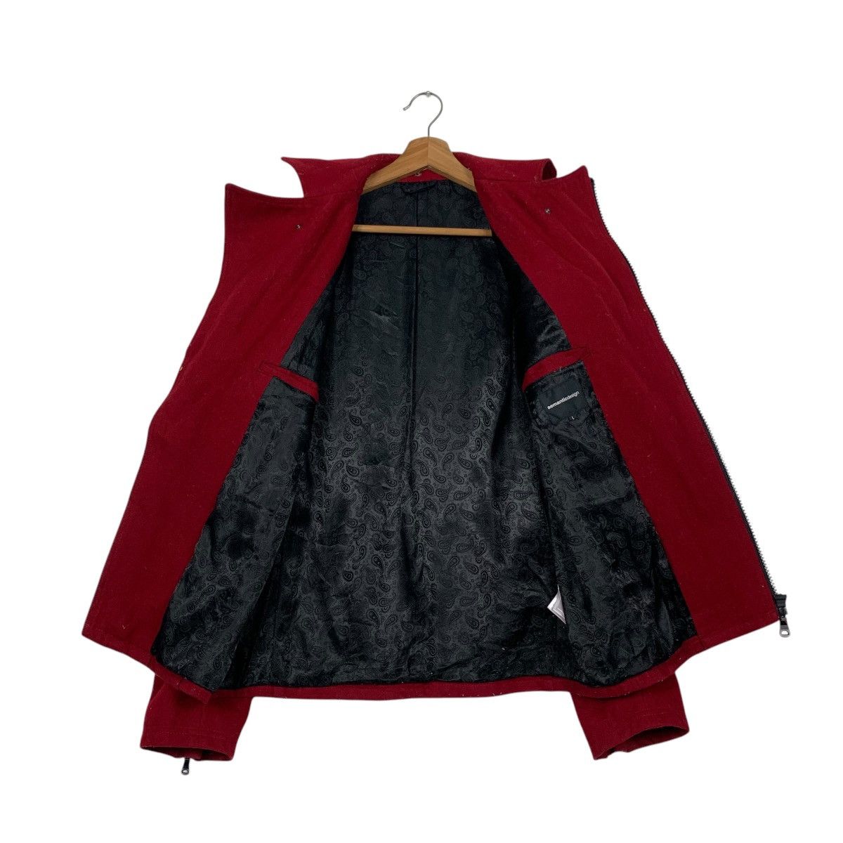 semanticdesign SEMANTIC DESIGN Asymmetrical Double Collar Jacket #2173-C96 Size US L / EU 52-54 / 3 - 11 Thumbnail