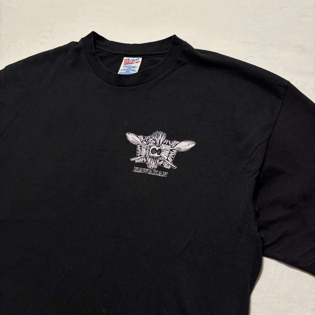 Hanes VTG 80's Hawaiian Strength Graphic T-Shirt Black XL Size US XL / EU 56 / 4 - 2 Thumbnail