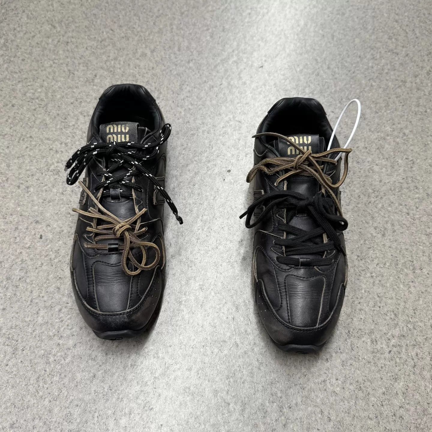 Miu Miu MiuMiu x NB530 Decon 41 Men's Black Distressed 98 New Rare Size US 8 / EU 41 - 8 Thumbnail