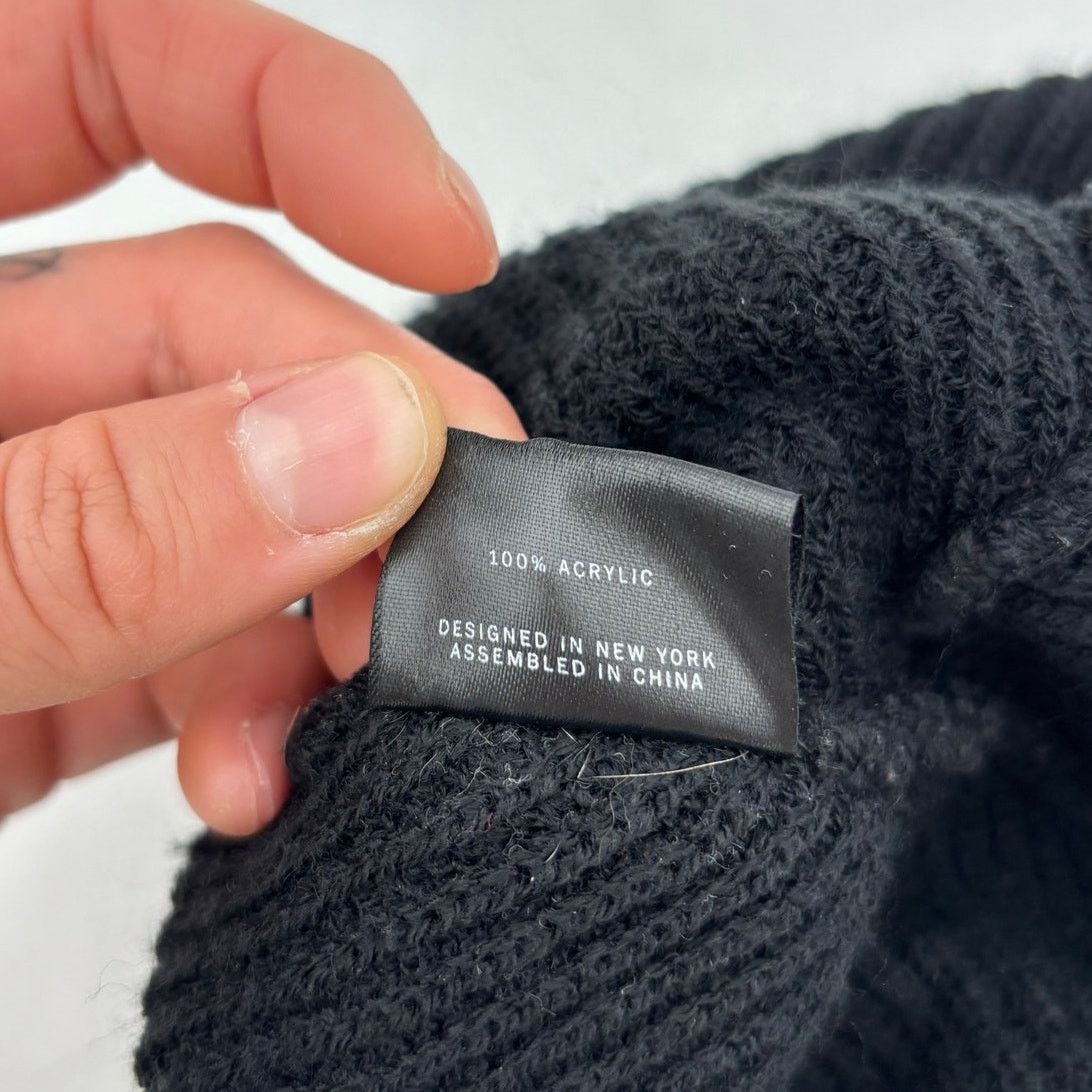 Kith Kith Classic Logo Knit Beanie Hat Acrylic Black Streetwear Size ONE SIZE - 10 Thumbnail