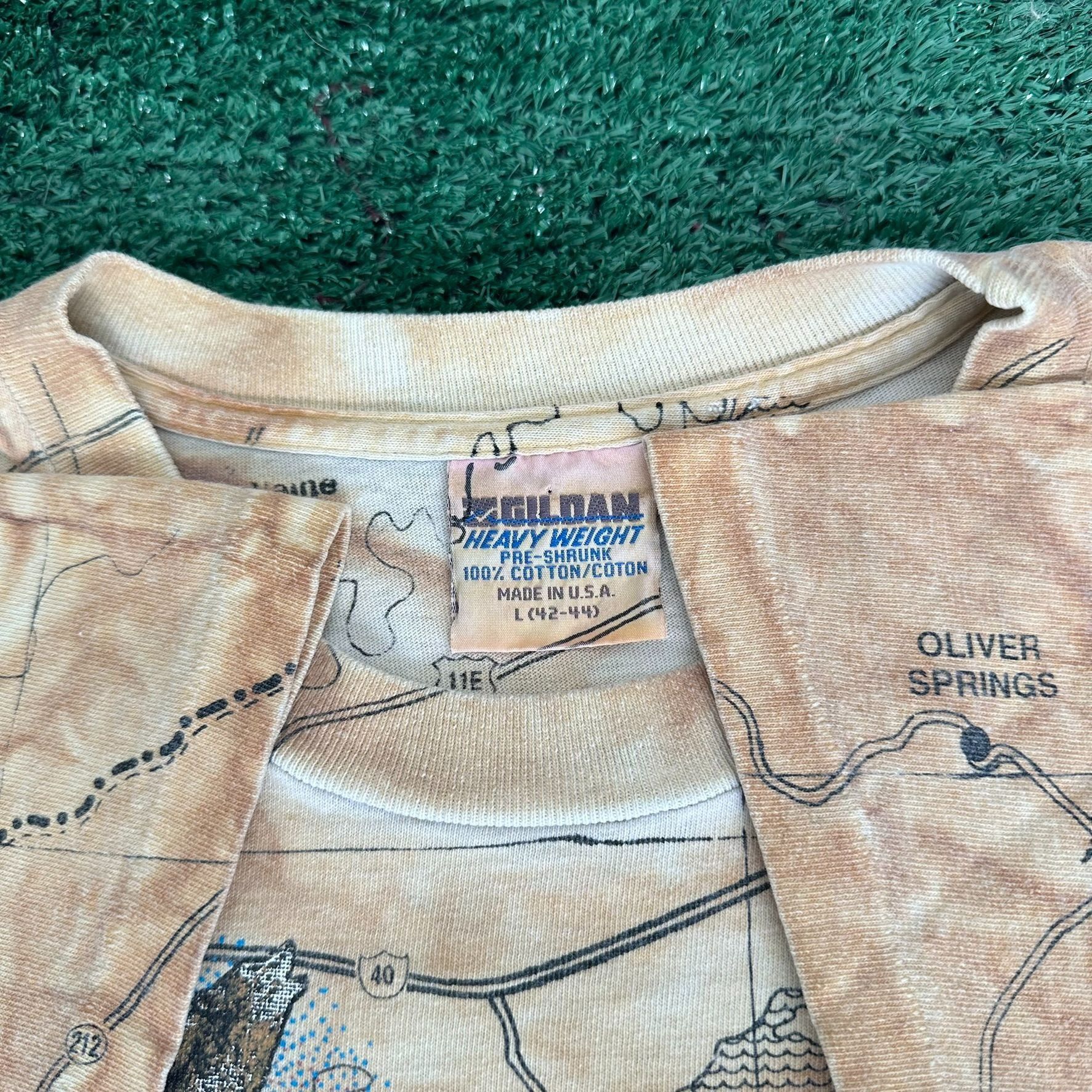 Vintage Vintage 90s Smoky Mountains National Park AOP T-Shirt Gorpco Size US L / EU 52-54 / 3 - 7 Thumbnail