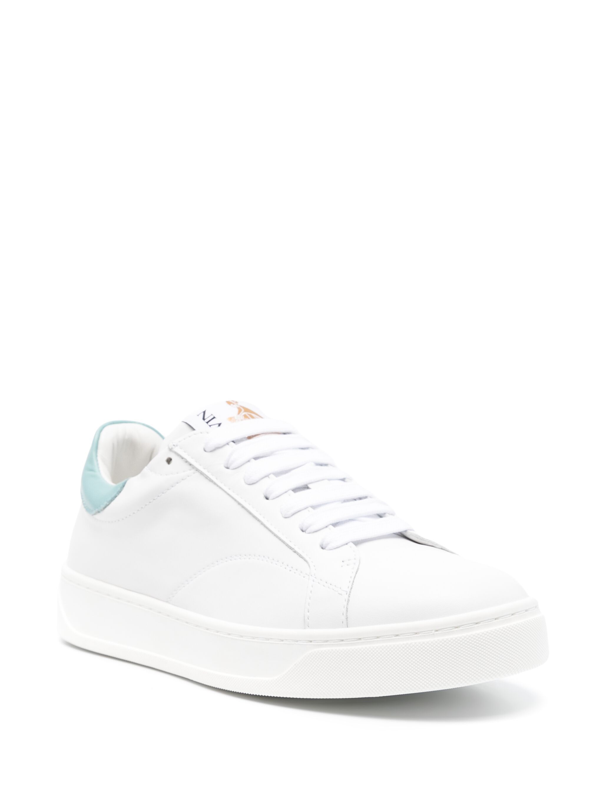 Lanvin o1w1db11124 Dup / Leather Sneakers in White Size US 8 / IT 38 - 2 Thumbnail