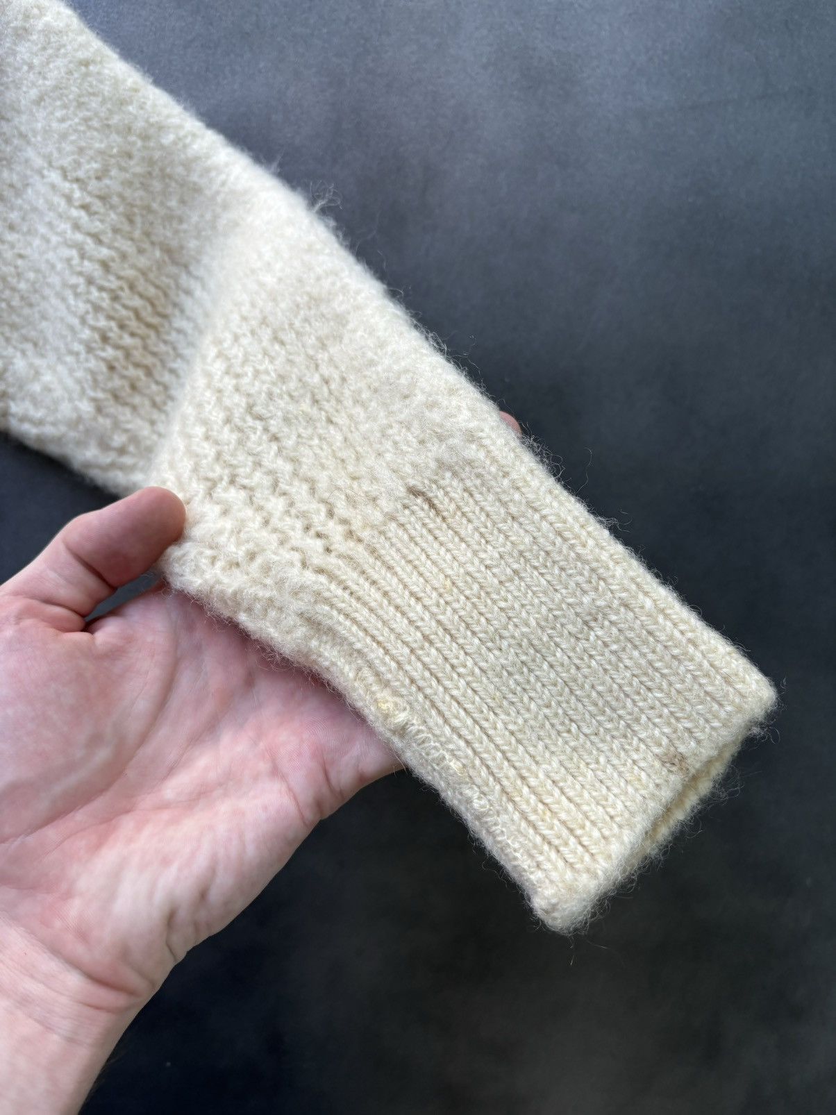 Marks & Spencer × Vintage 1960s Wool Sweater Vintage St. Michaels Fisherman CableKnit Size US XS / EU 42 / 0 - 14 Thumbnail