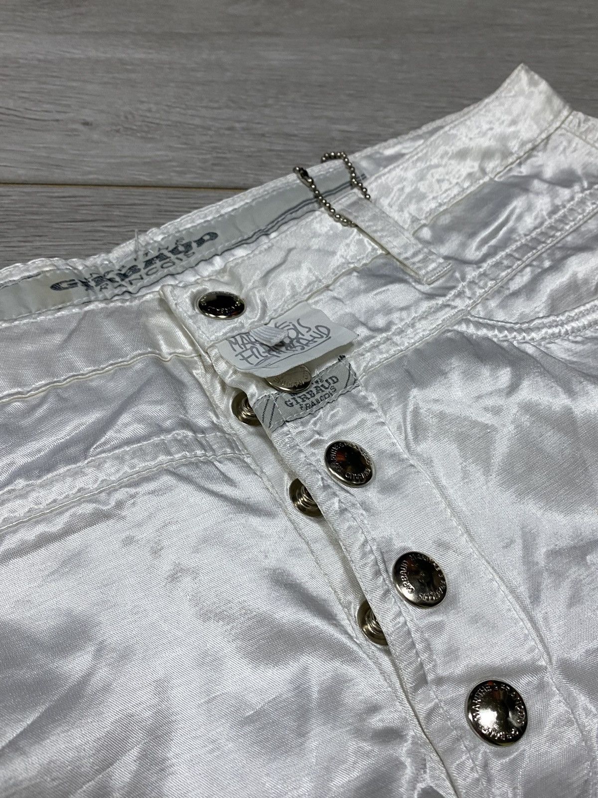 Marithe + Francois Girbaud × Vintage Girbaud vintage flare silver pants Size US 30 / EU 46 - 4 Thumbnail