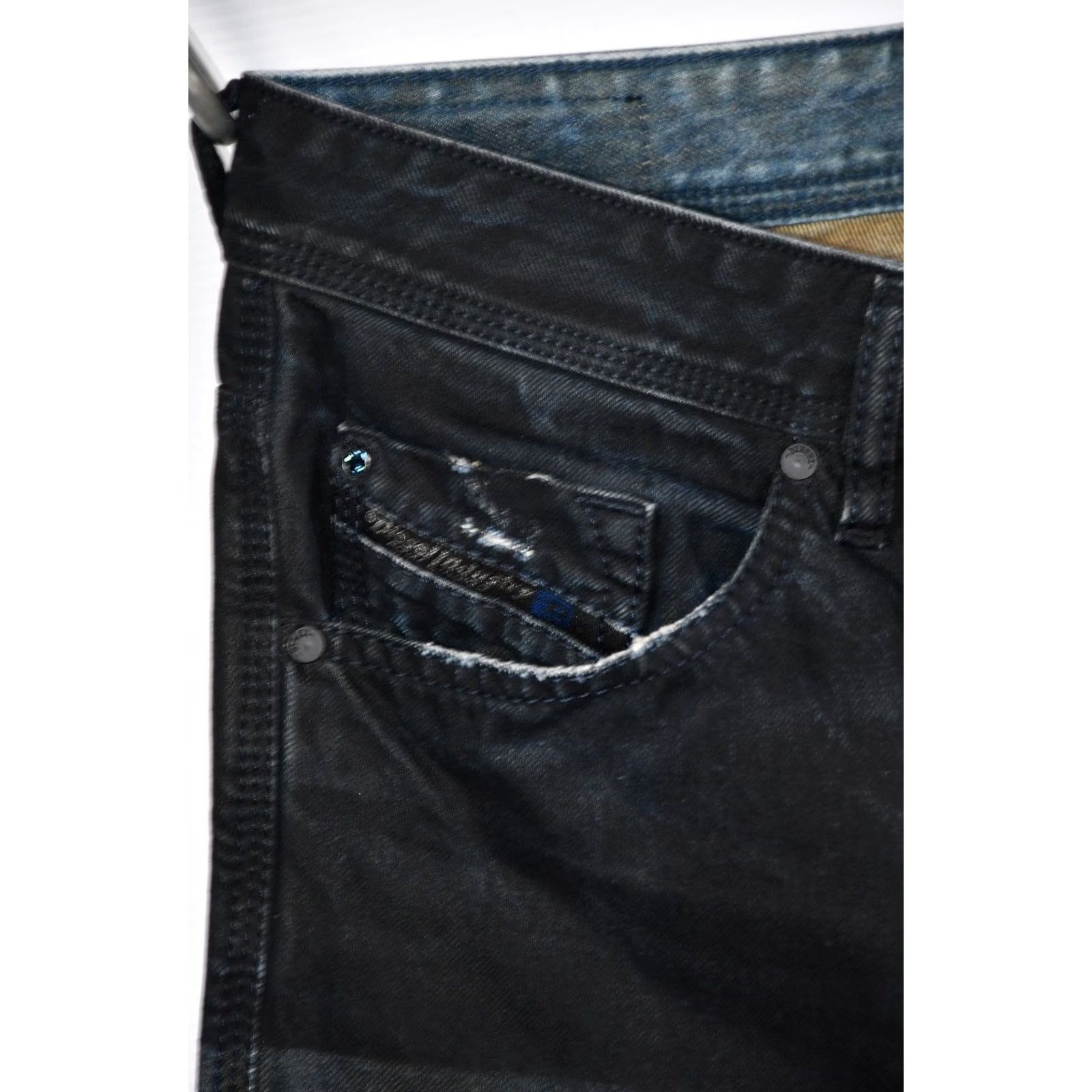Diesel Diesel Narrot 0857E Regular Carrot Jeans Blue Men W30 L32 Regular Distressed Cotton Denim Size US 30 / EU 46 - 4 Thumbnail