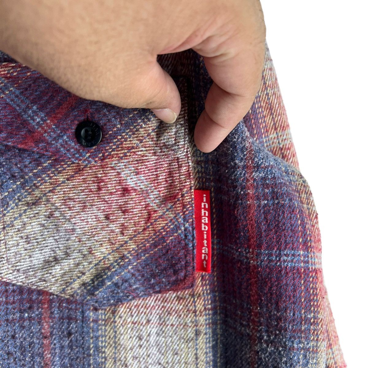 Flannel 🔥VINTAGE FLANNEL SHIRT JACKET BUTTON INHABITANT JAPAN Size US M / EU 48-50 / 2 - 6 Thumbnail